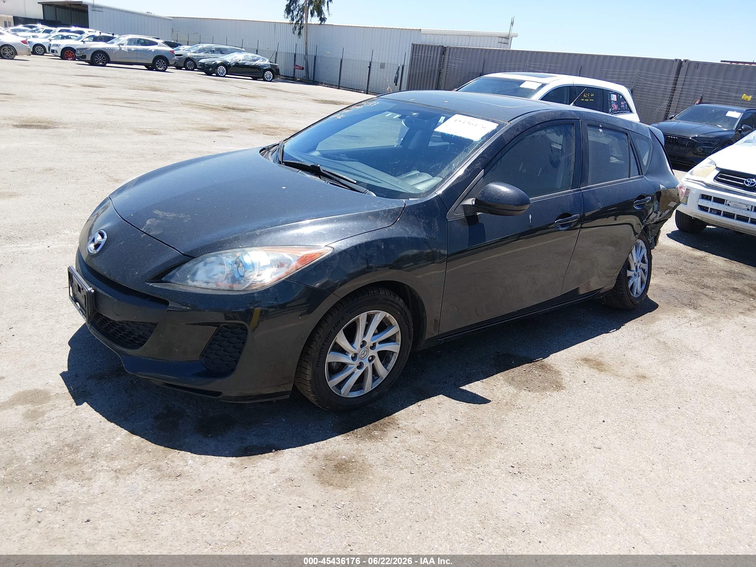 2012 Mazda Mazda3 I Grand Touring Black vin: JM1BL1M87C1654305