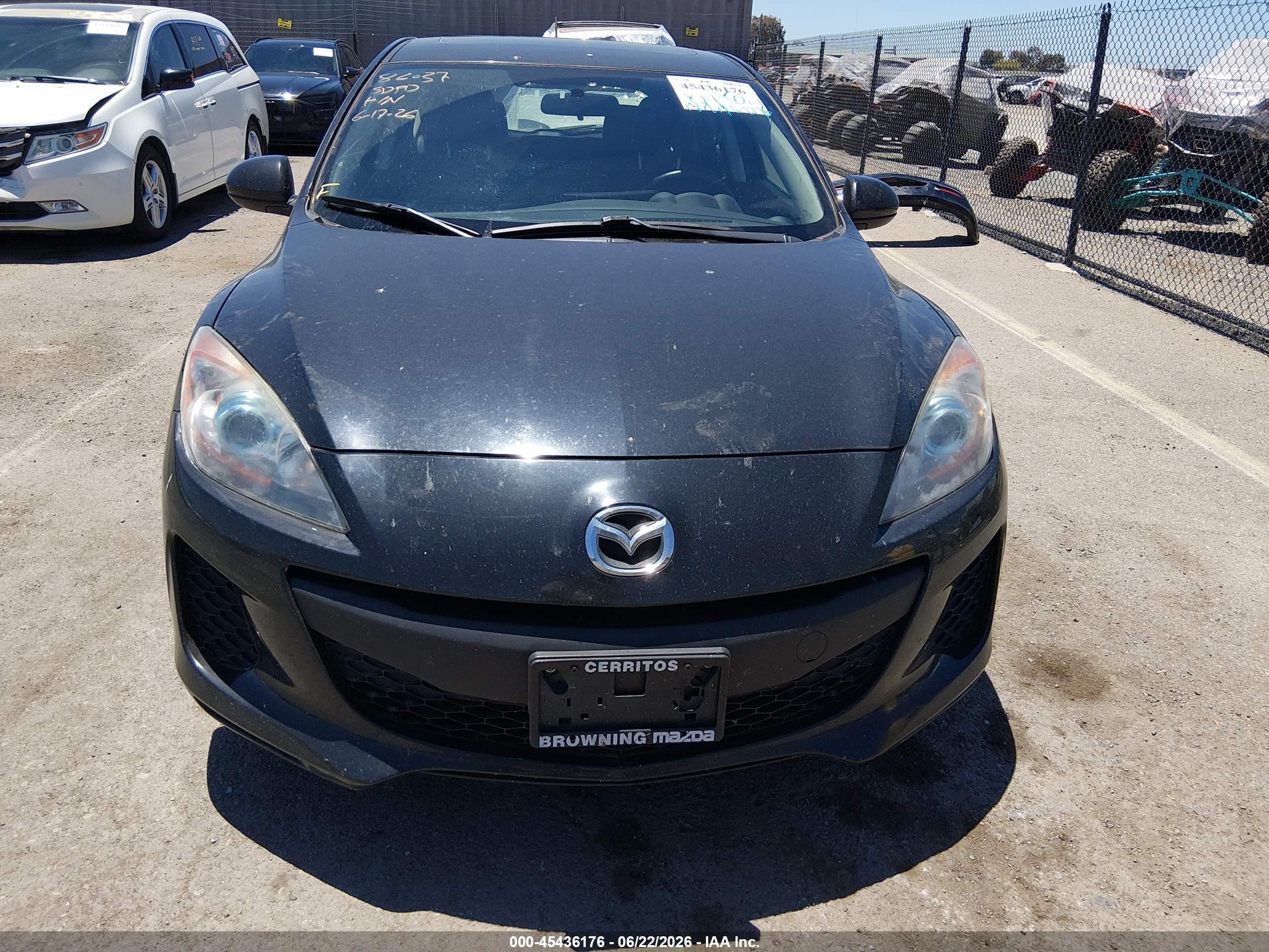 2012 Mazda Mazda3 I Grand Touring Black vin: JM1BL1M87C1654305