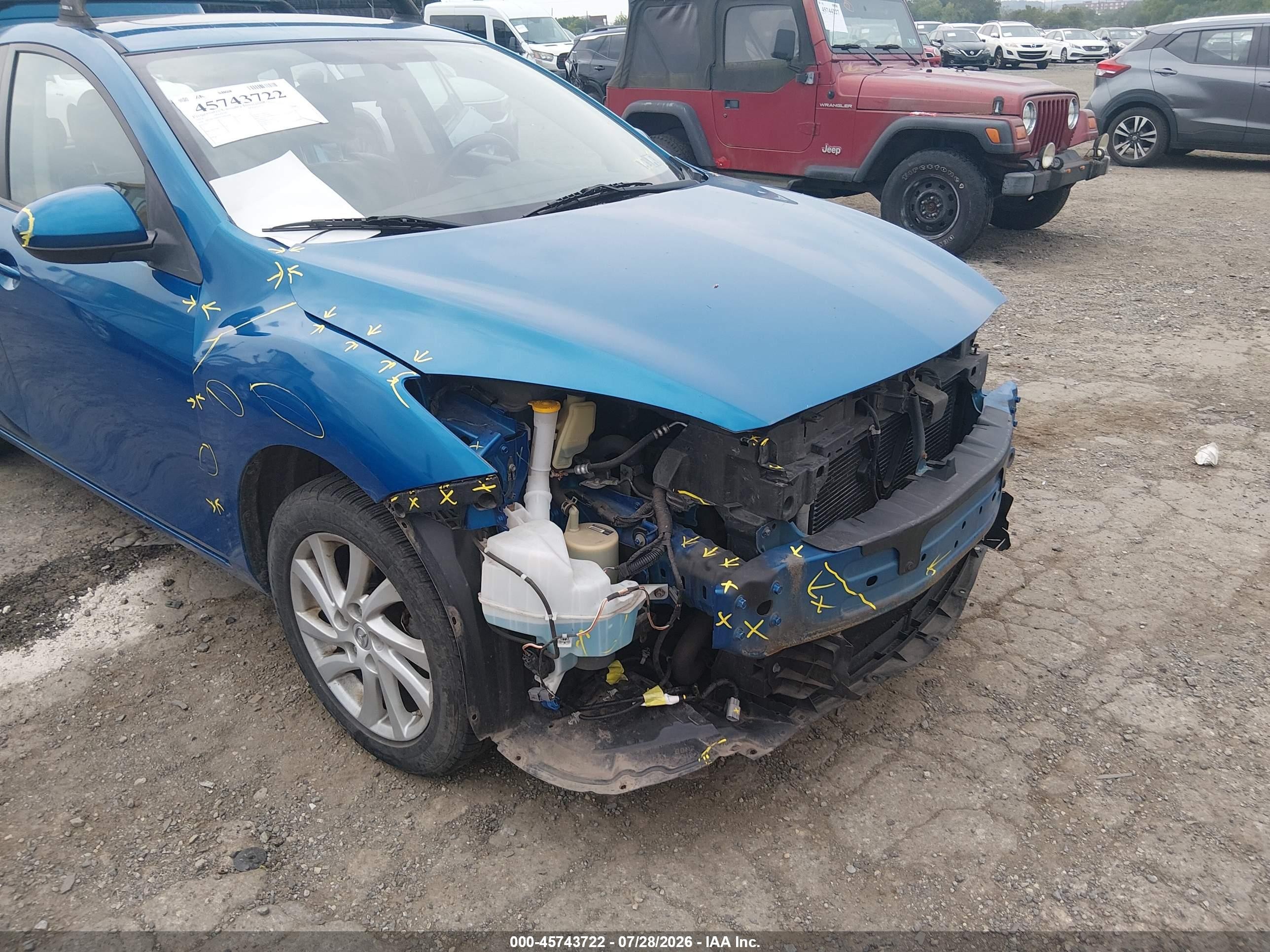 2012 Mazda Mazda3 I Grand Touring Blue vin: JM1BL1M87C1684288