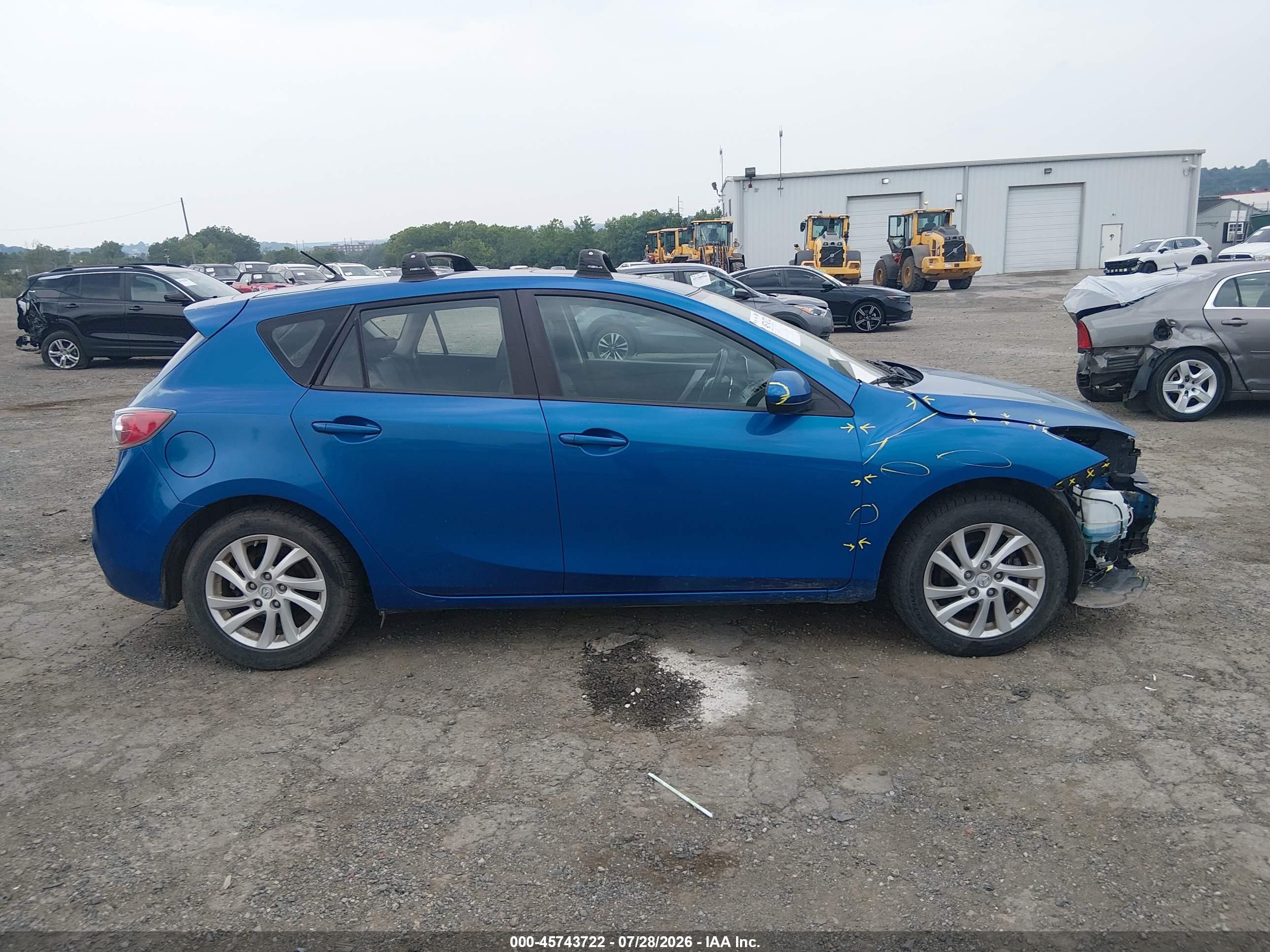 2012 Mazda Mazda3 I Grand Touring Blue vin: JM1BL1M87C1684288