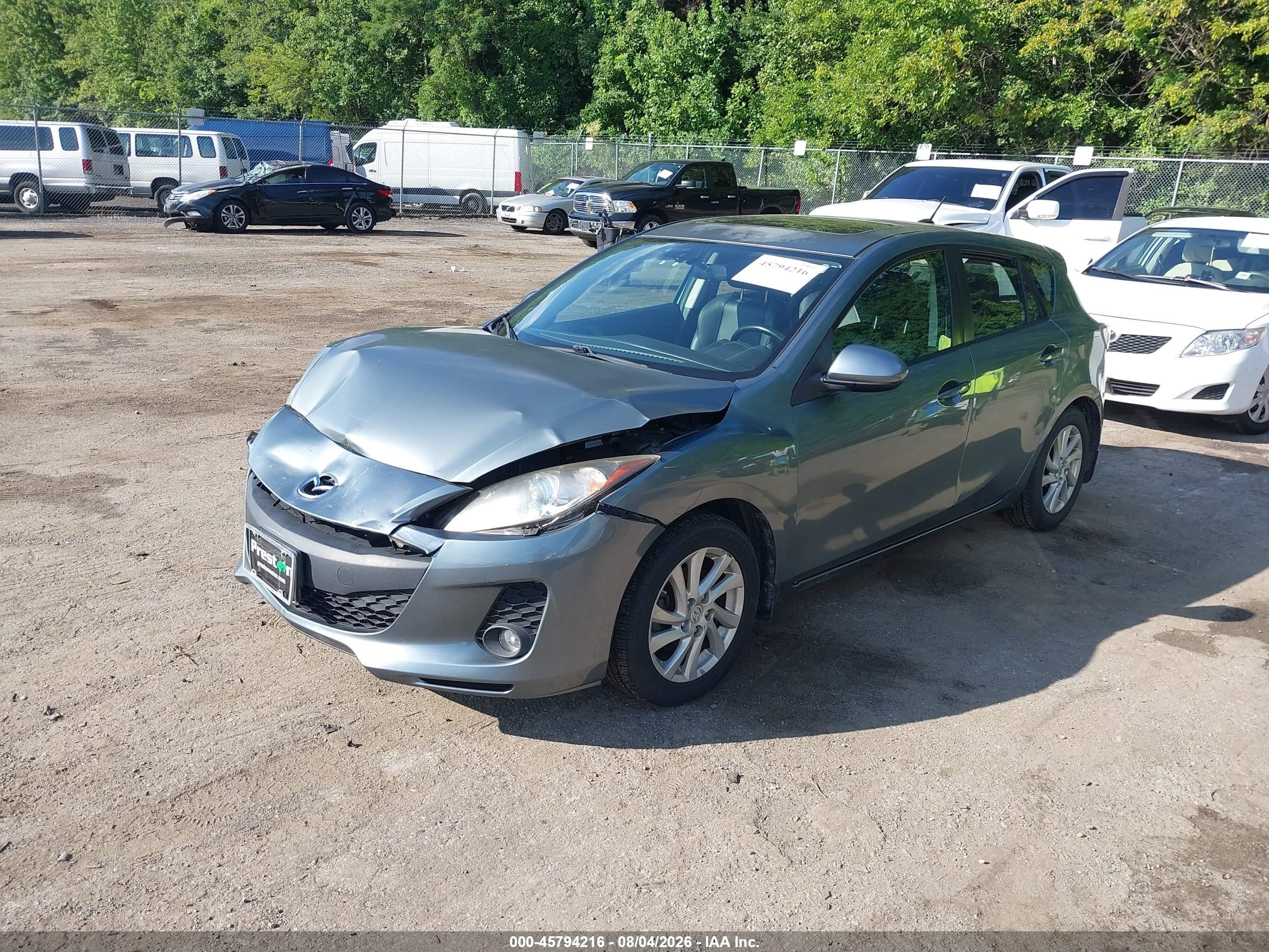 2012 Mazda Mazda3 I Grand Touring Gray vin: JM1BL1M8XC1537298