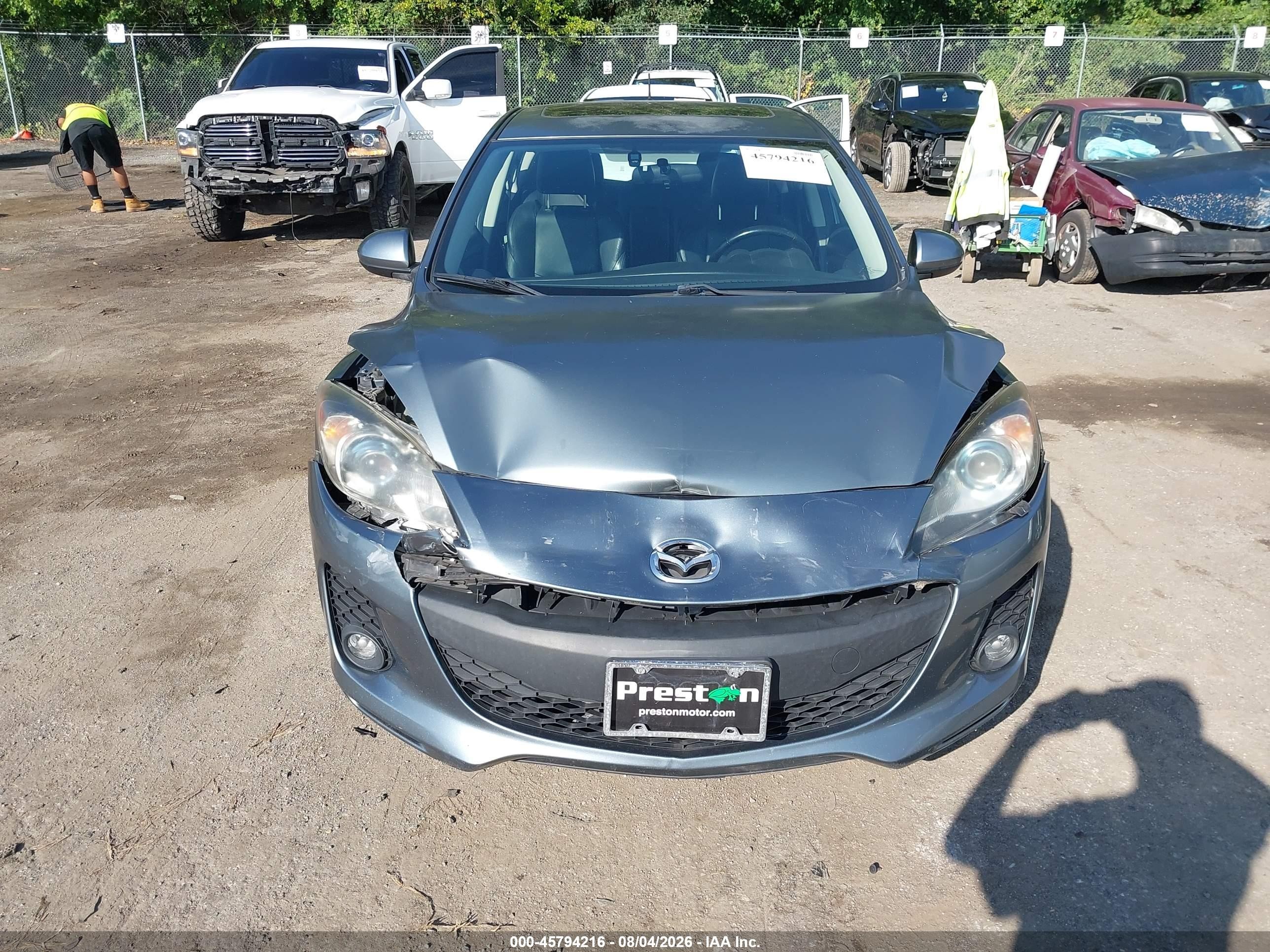 2012 Mazda Mazda3 I Grand Touring Gray vin: JM1BL1M8XC1537298