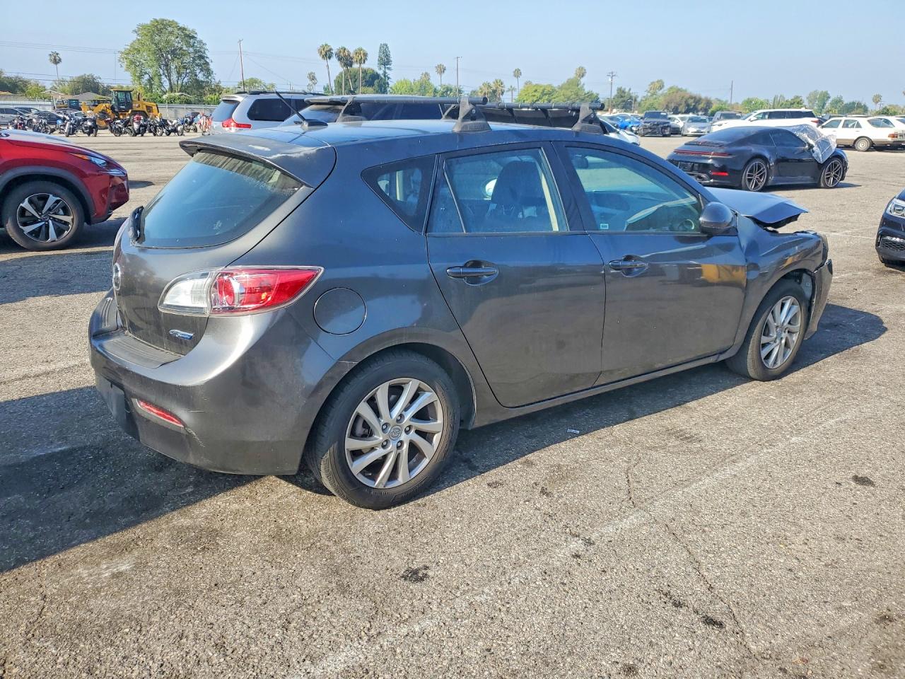 2012 Mazda 3 I Gray vin: JM1BL1M8XC1547331