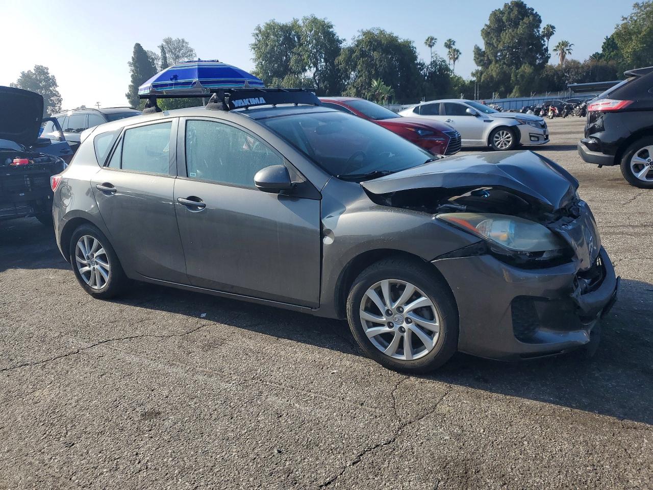 2012 Mazda 3 I Gray vin: JM1BL1M8XC1547331