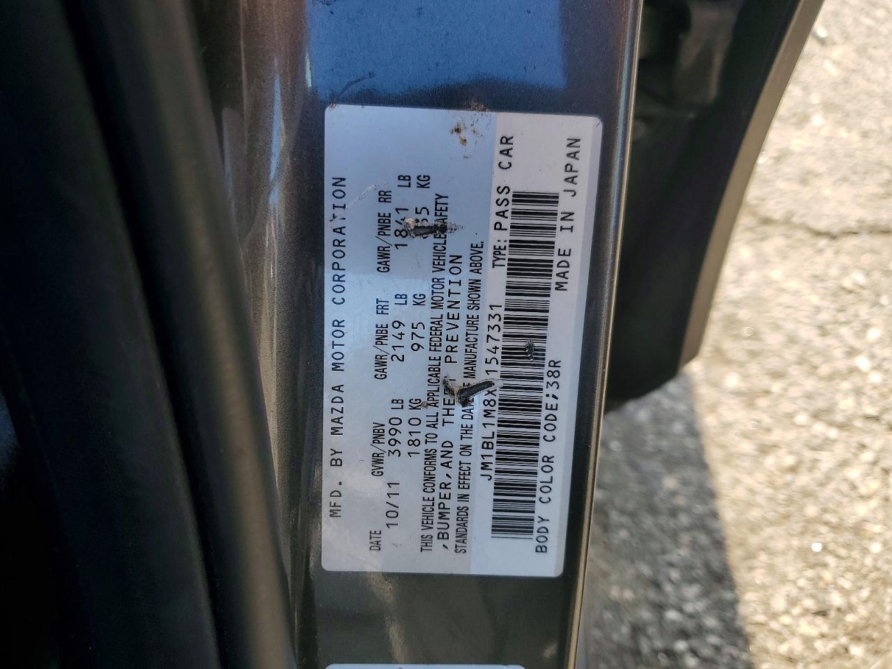 2012 Mazda 3 I Gray vin: JM1BL1M8XC1547331