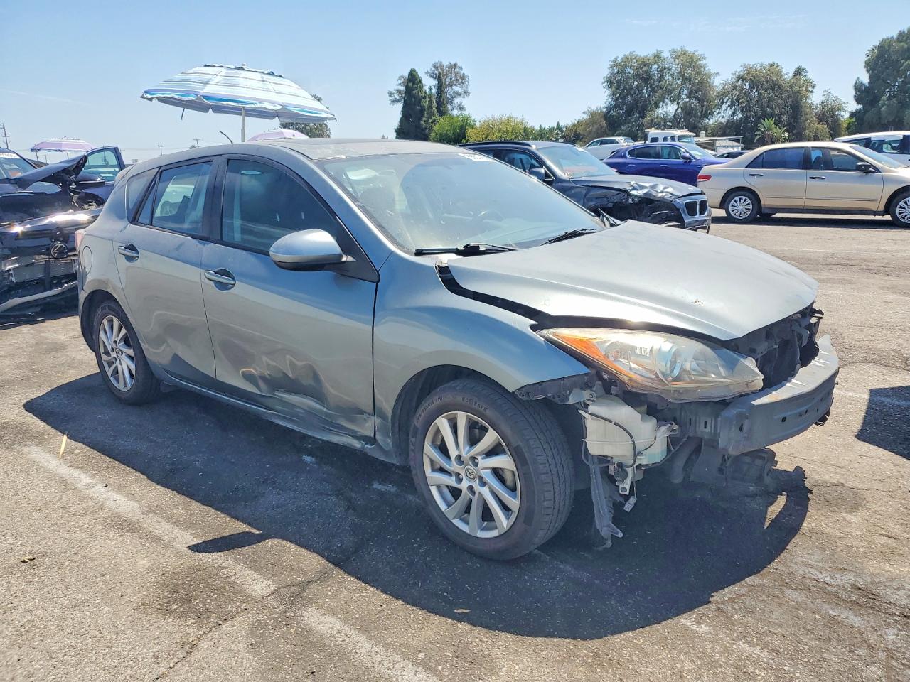 2012 Mazda 3 I Blue vin: JM1BL1M8XC1672118