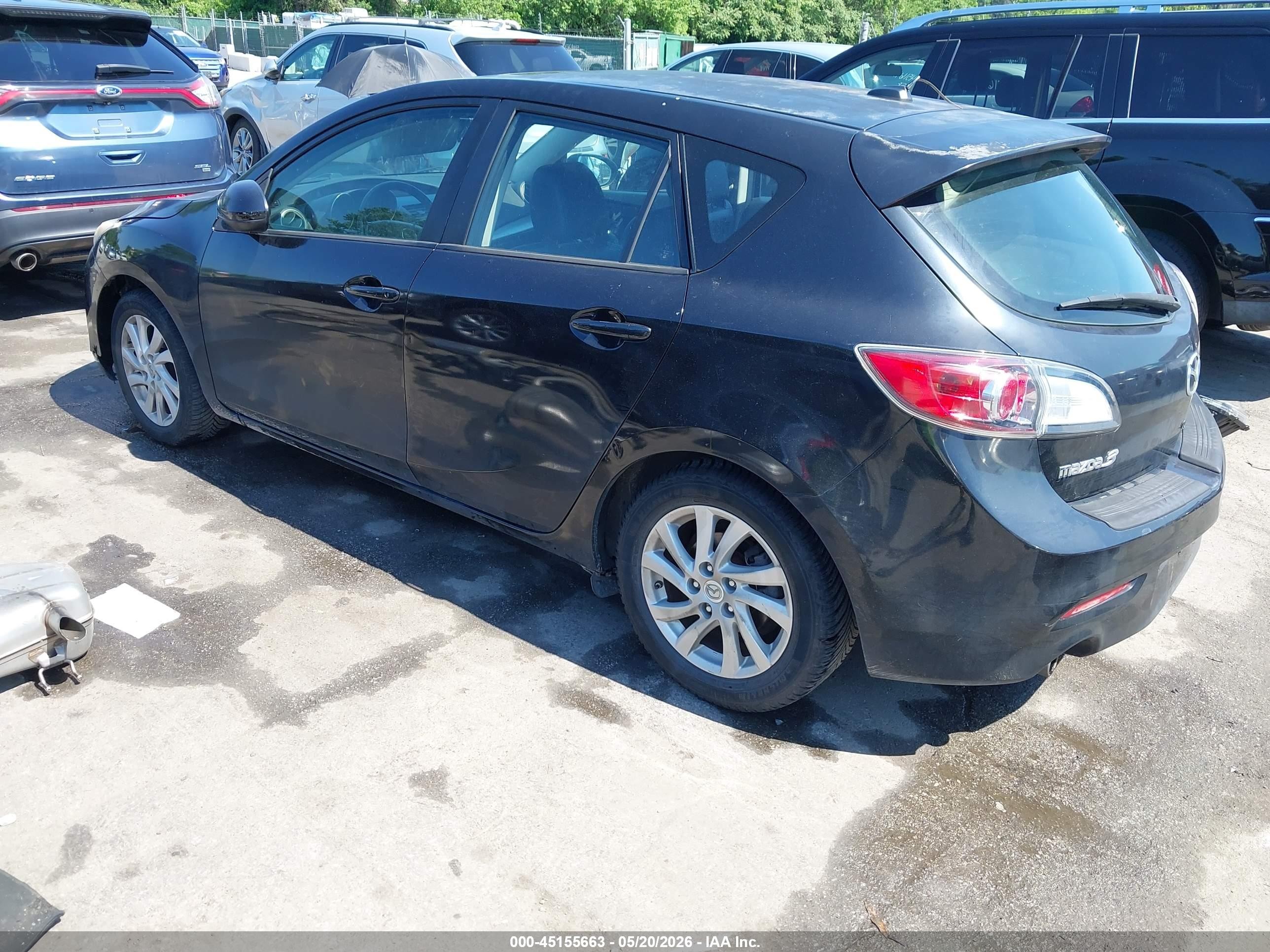 2012 Mazda Mazda3 I Grand Touring Black vin: JM1BL1M8XC1682437