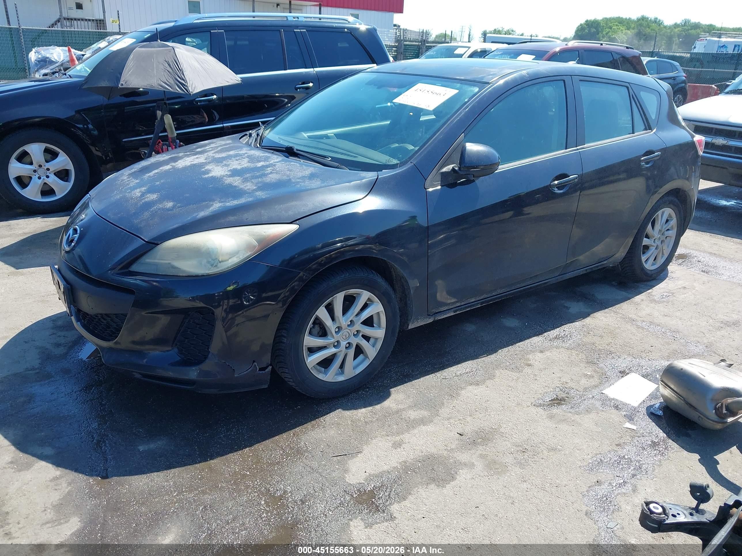 2012 Mazda Mazda3 I Grand Touring Black vin: JM1BL1M8XC1682437
