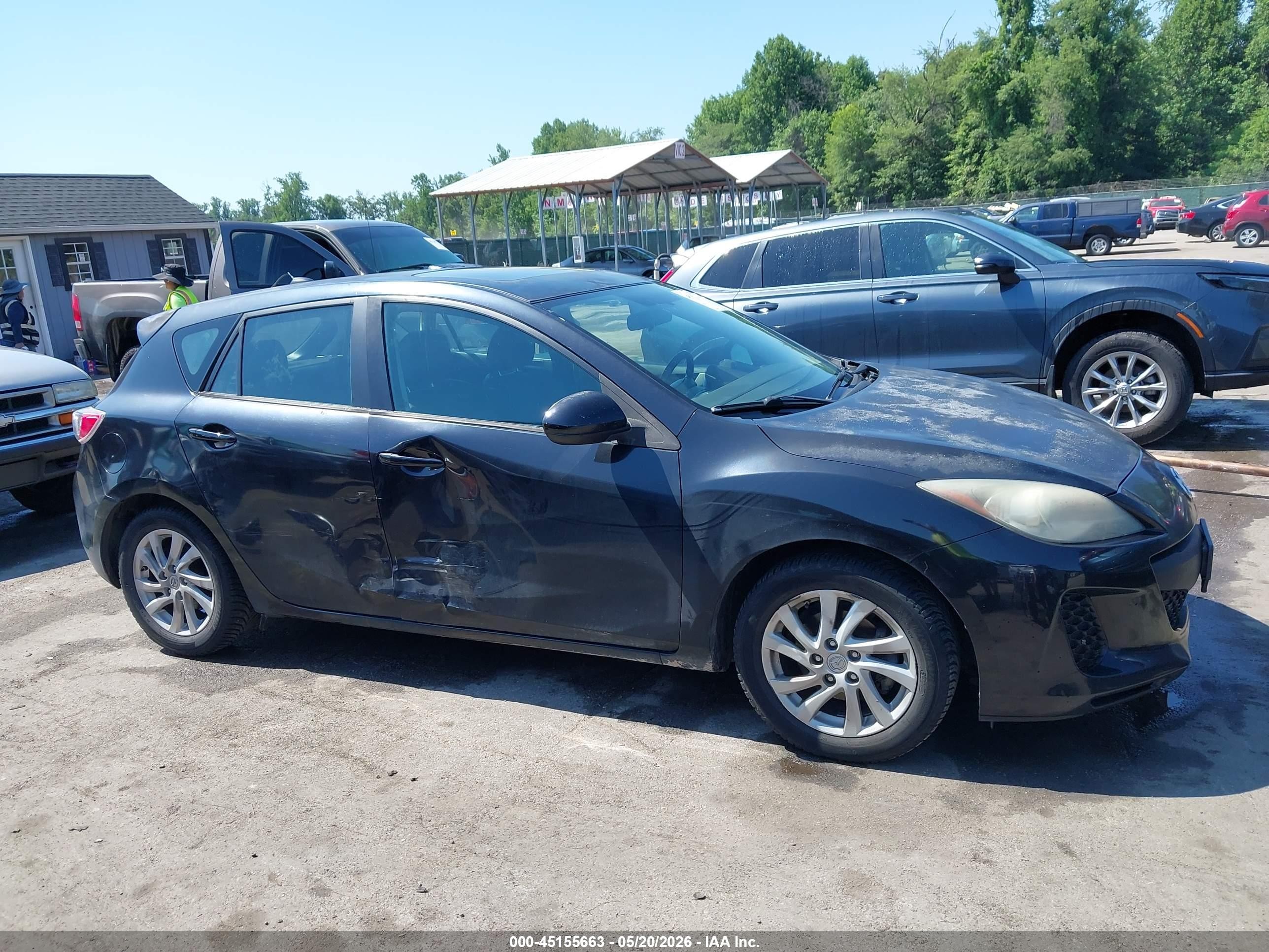 2012 Mazda Mazda3 I Grand Touring Black vin: JM1BL1M8XC1682437