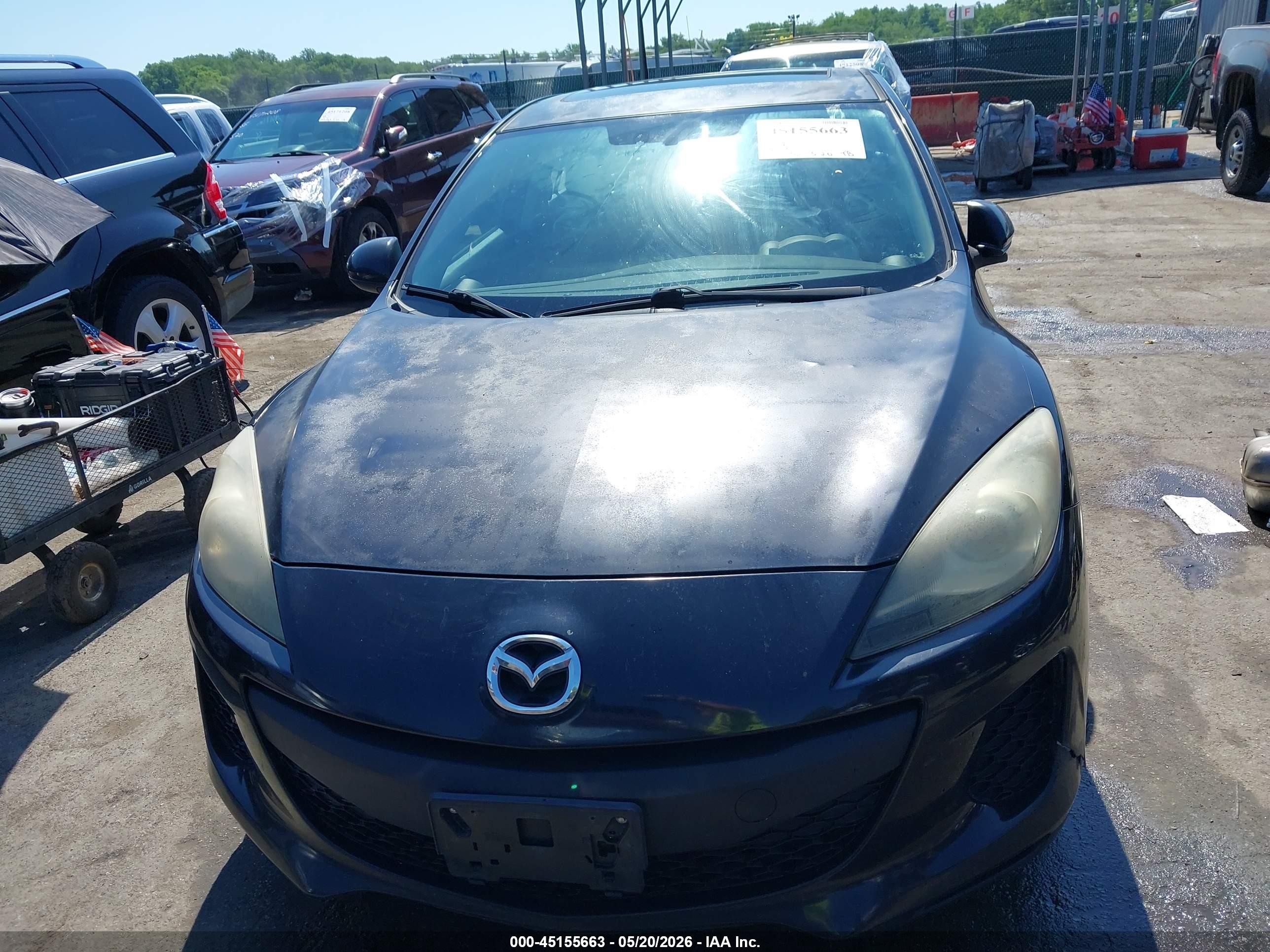 2012 Mazda Mazda3 I Grand Touring Black vin: JM1BL1M8XC1682437