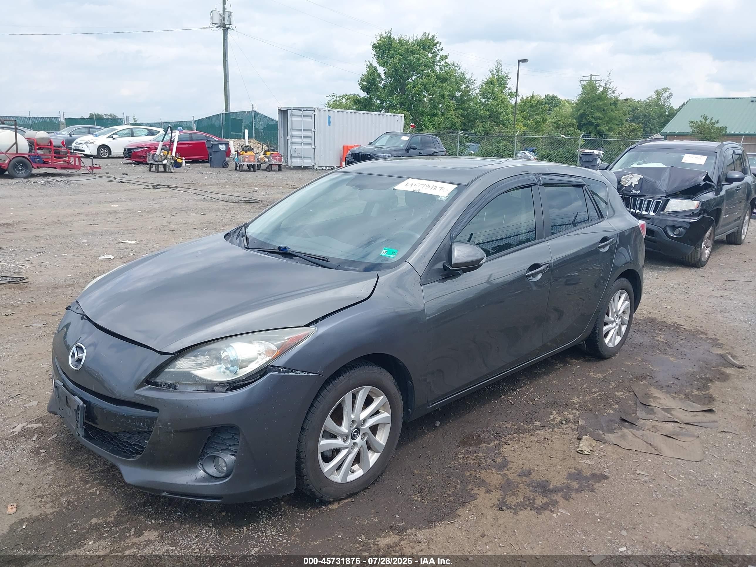 2013 Mazda Mazda3 I Grand Touring Gray vin: JM1BL1MP0D1744792