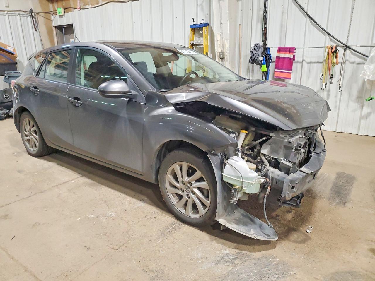 2013 Mazda 3 I Gray vin: JM1BL1MP5D1837792