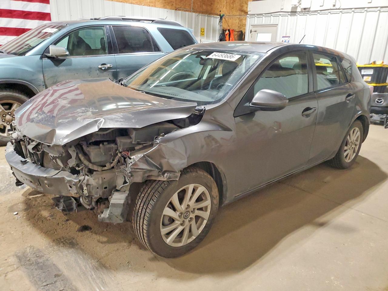 2013 Mazda 3 I Gray vin: JM1BL1MP5D1837792