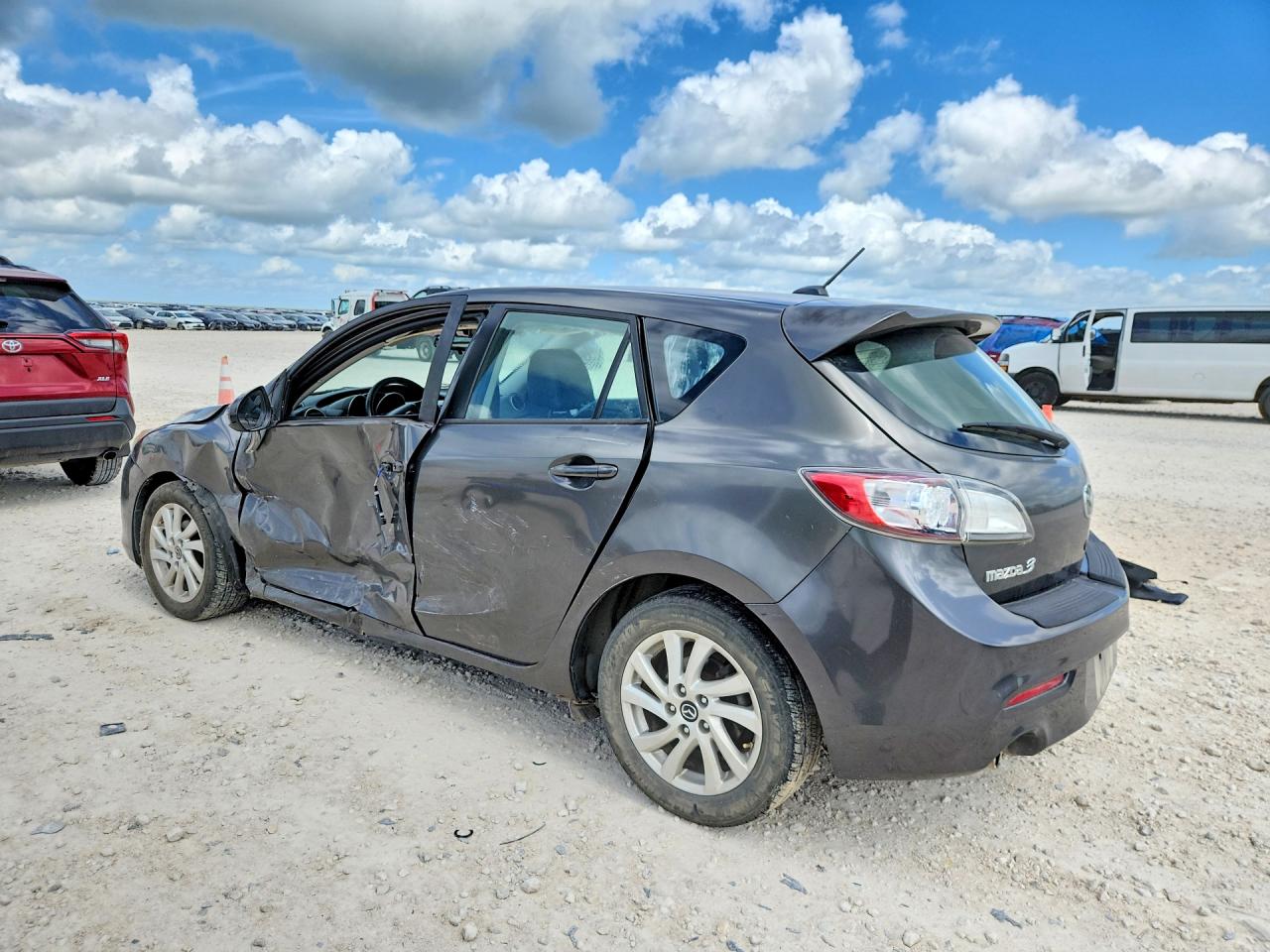2013 Mazda 3 I Gray vin: JM1BL1MP8D1791696