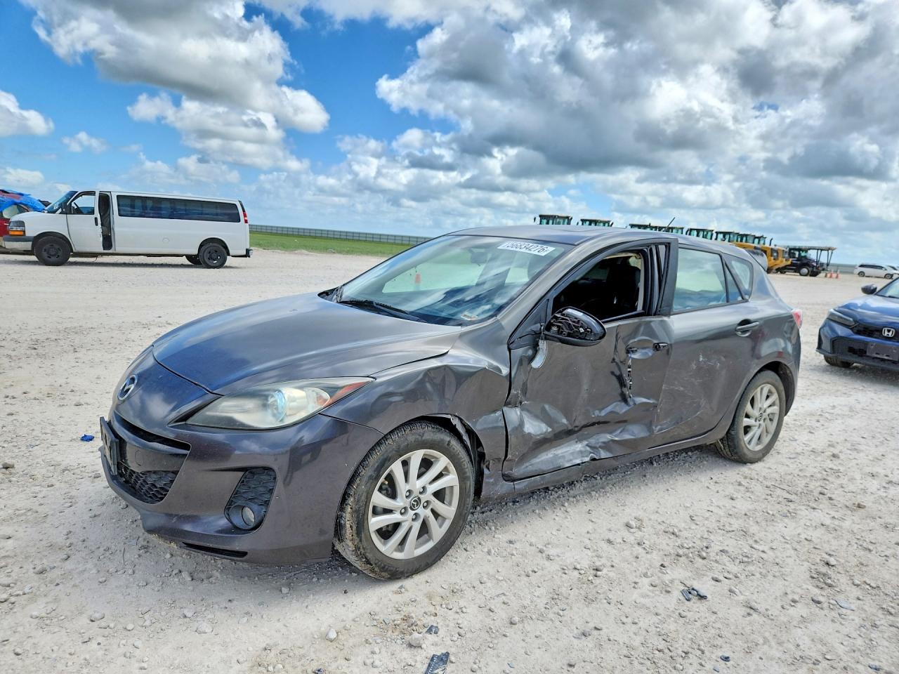 2013 Mazda 3 I Gray vin: JM1BL1MP8D1791696