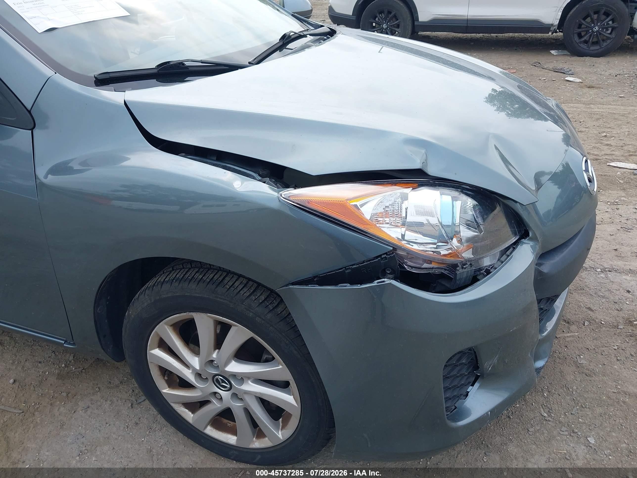 2013 Mazda Mazda3 I Grand Touring Серый vin: JM1BL1MPXD1789948