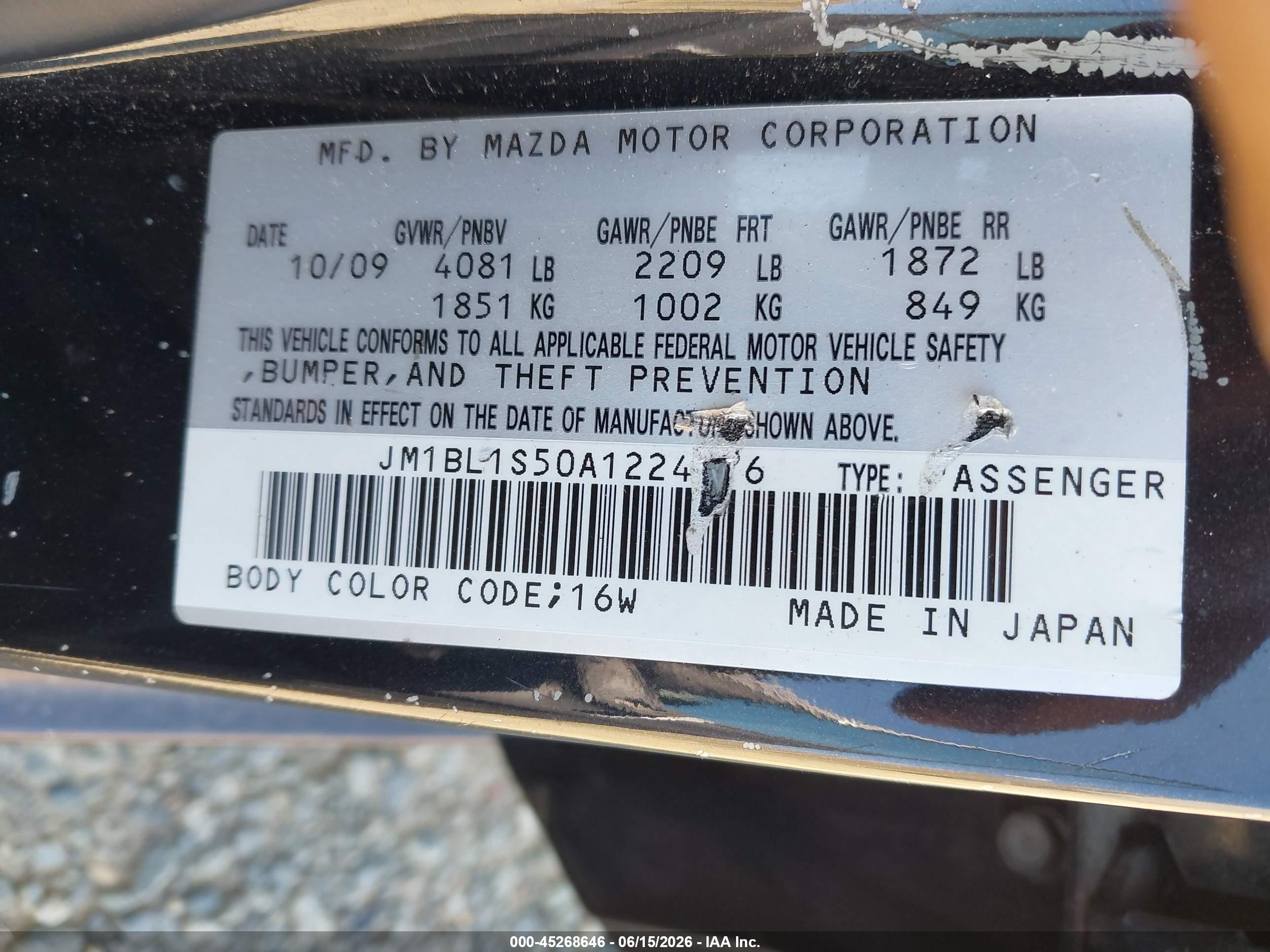 2010 Mazda Mazda3 S Grand Touring Черный vin: JM1BL1S50A1224976