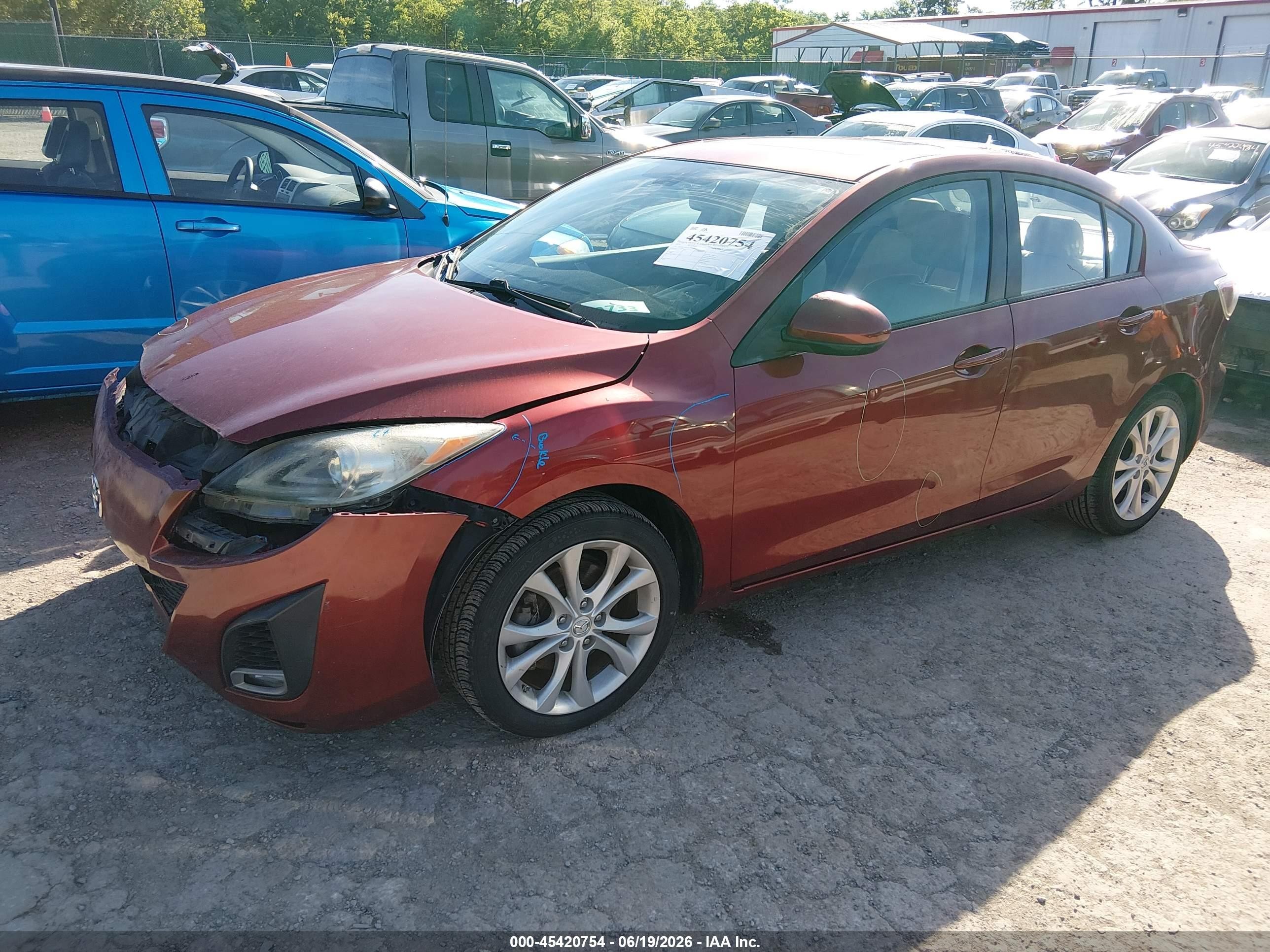 2010 Mazda Mazda3 S Grand Touring Burgundy vin: JM1BL1S50A1250462