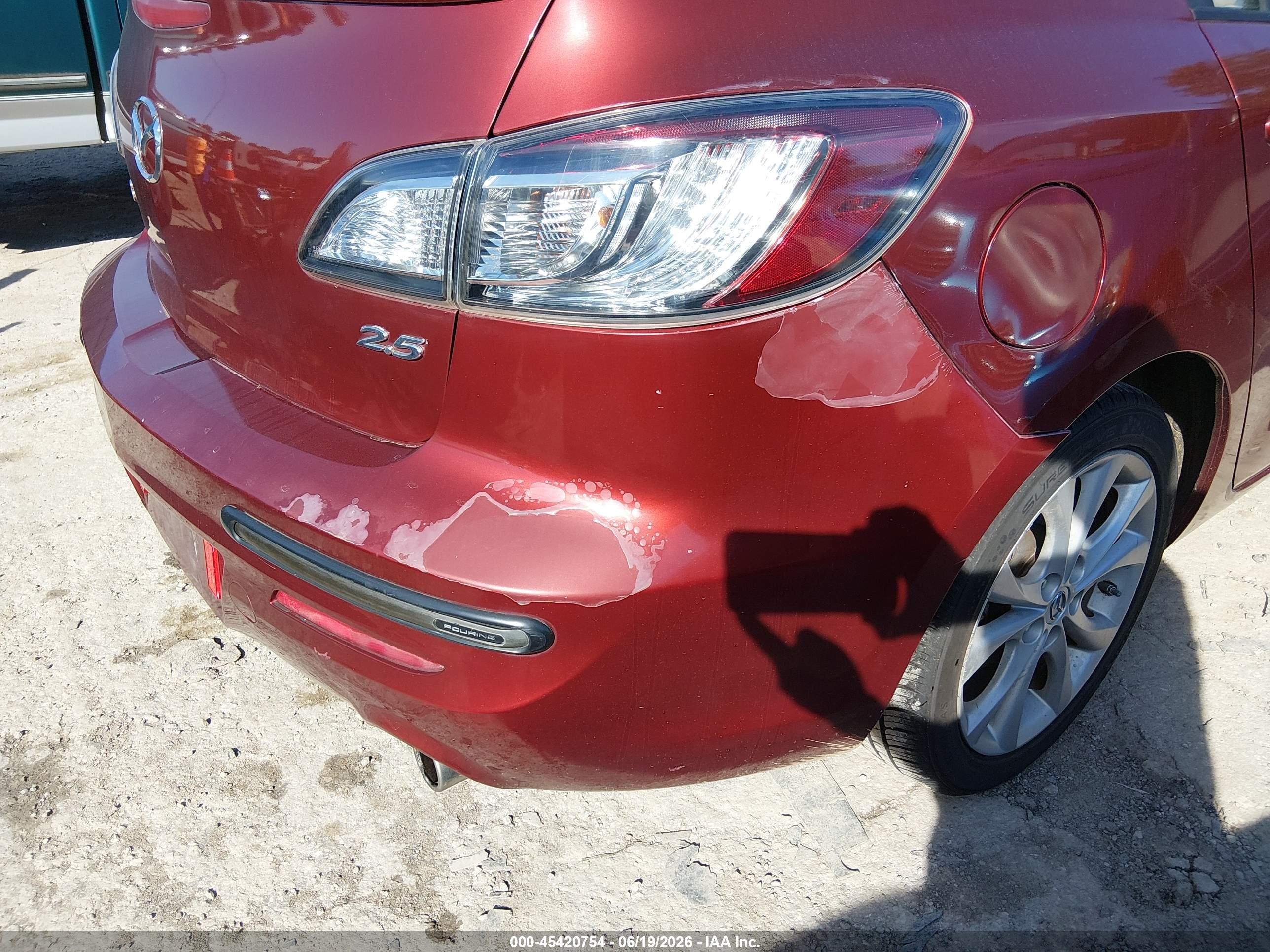 2010 Mazda Mazda3 S Grand Touring Burgundy vin: JM1BL1S50A1250462