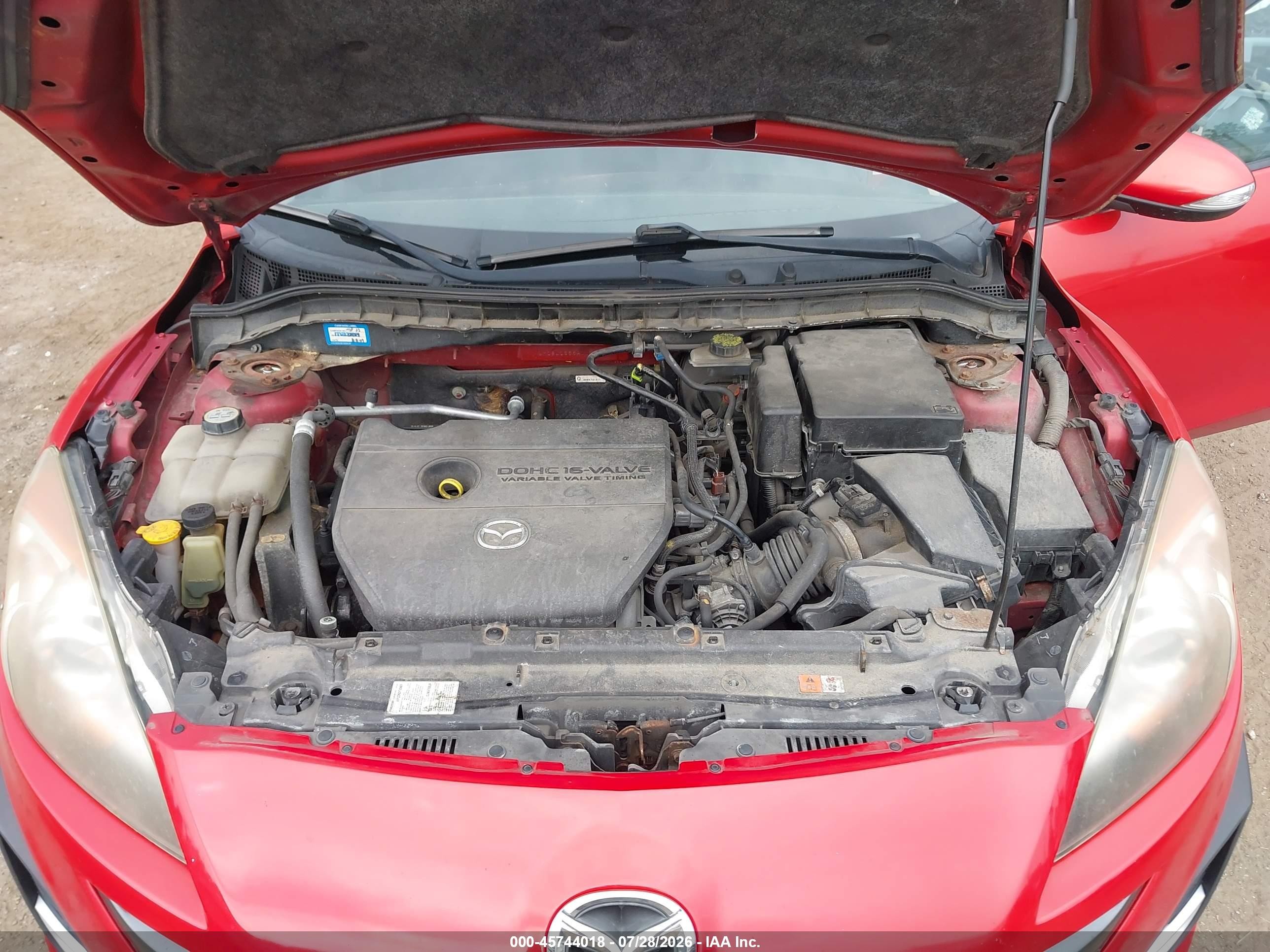 2010 Mazda Mazda3 S Sport Red vin: JM1BL1S56A1102011