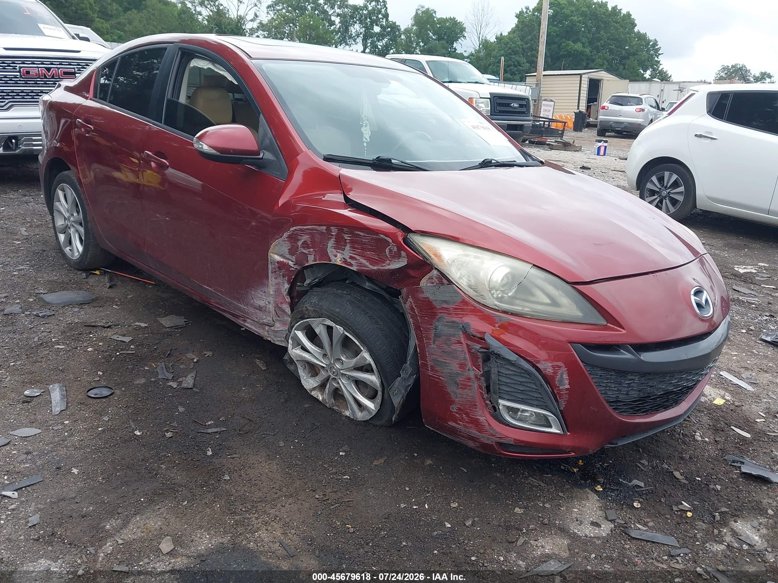 2010 Mazda Mazda3 S Grand Touring Red vin: JM1BL1S58A1100440