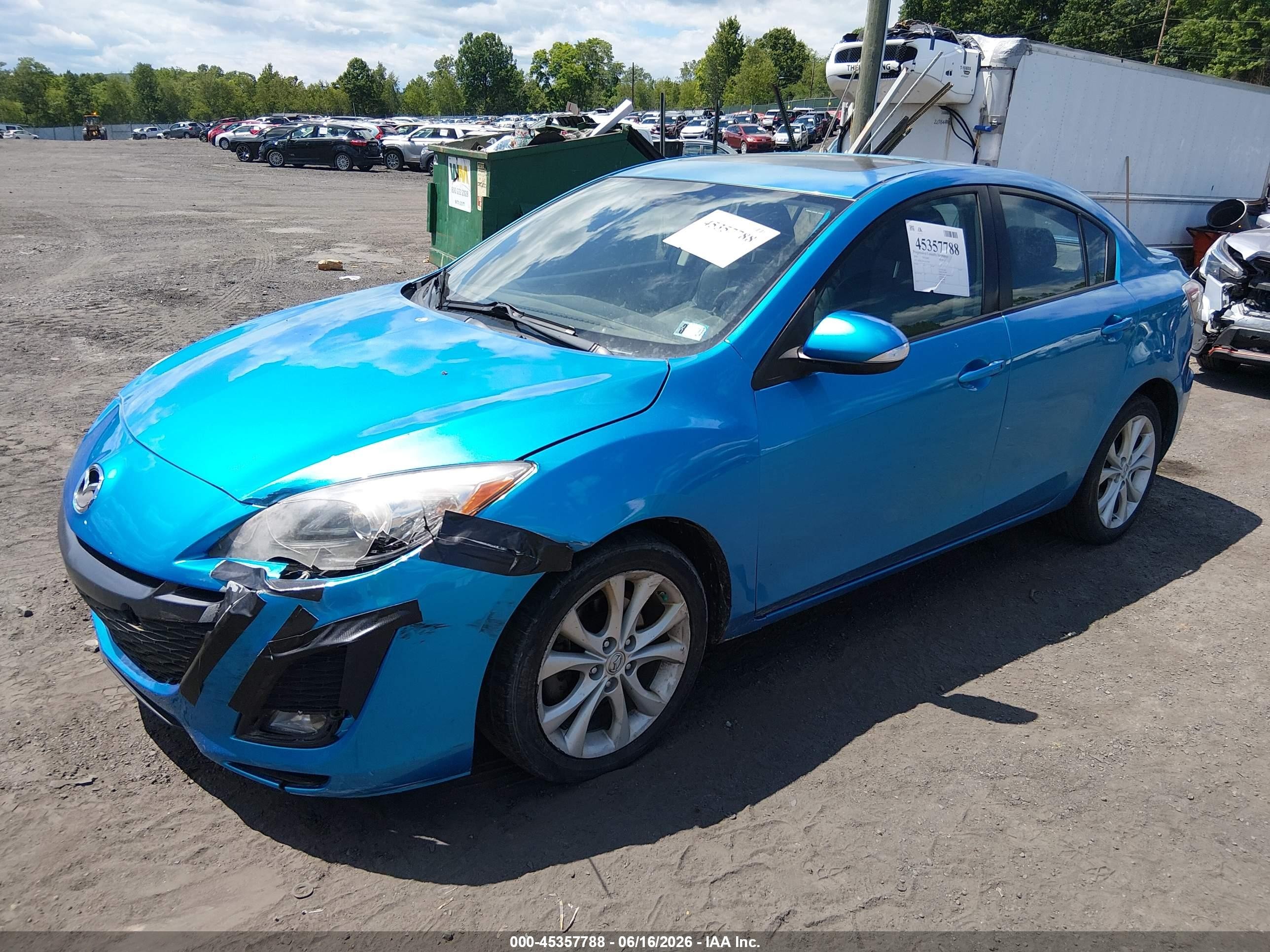 2010 Mazda Mazda3 S Grand Touring Blue vin: JM1BL1S59A1133916