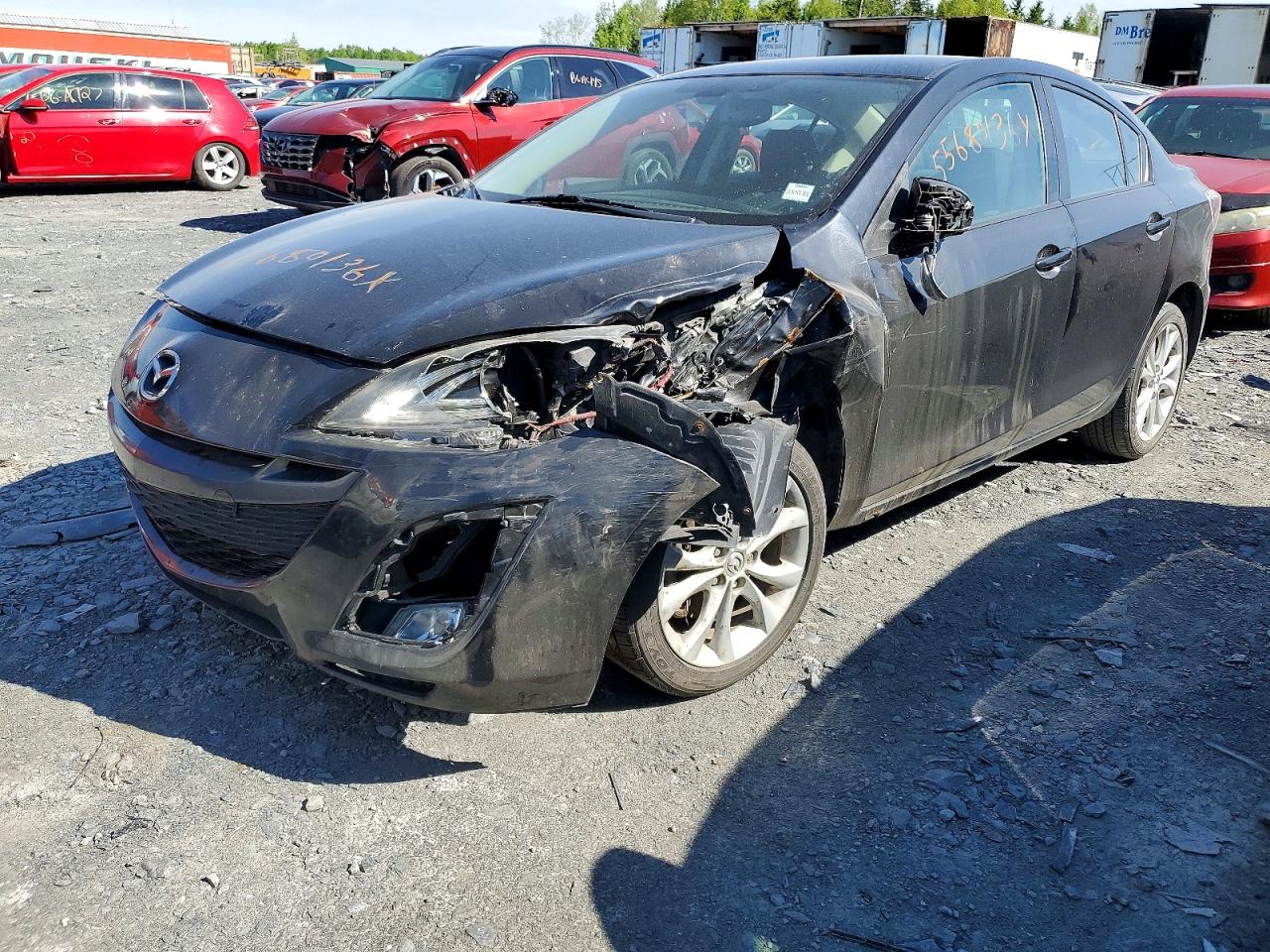 2010 Mazda 3 S Black vin: JM1BL1S5XA1160509