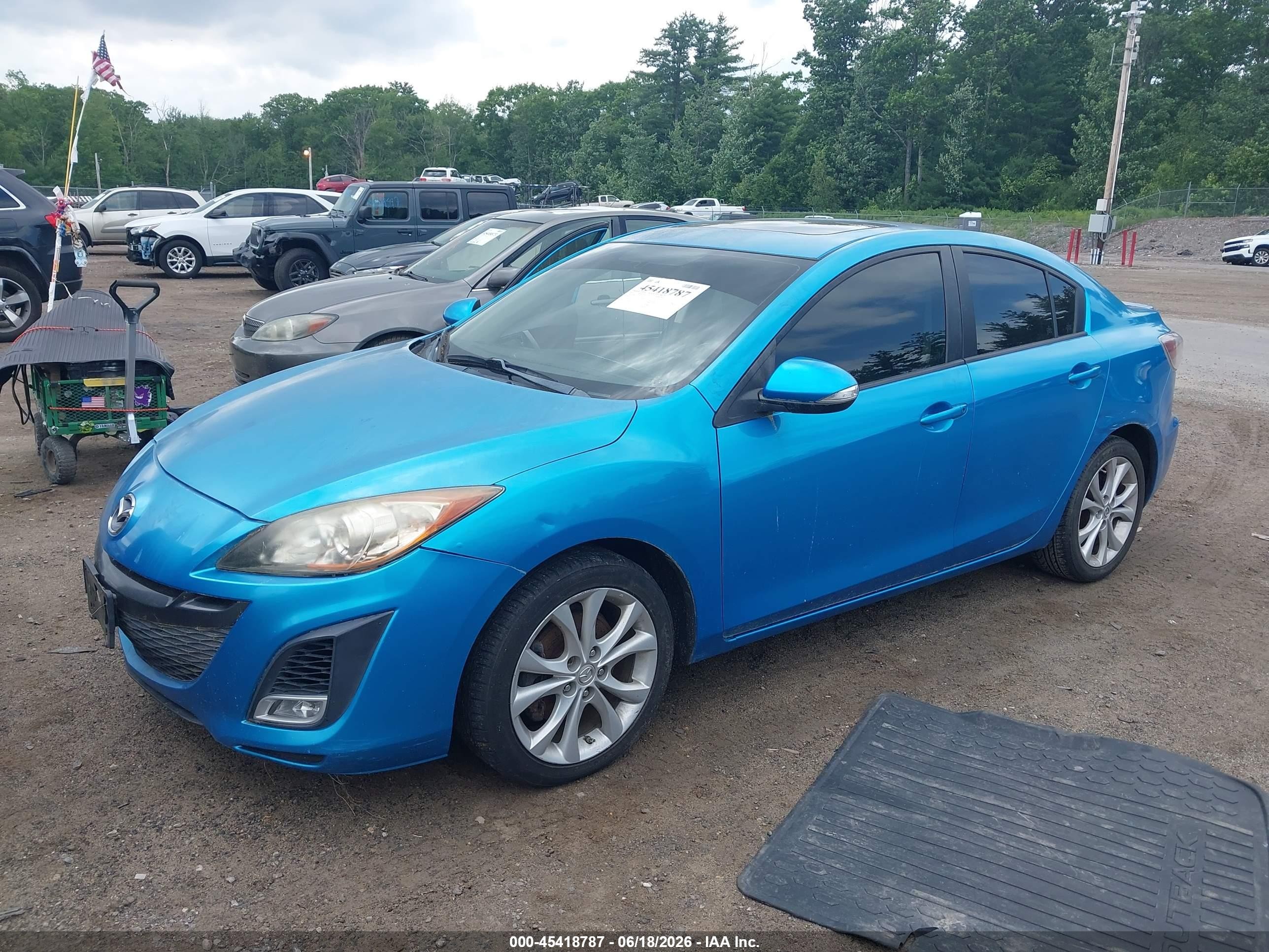 2010 Mazda Mazda3 S Sport Blue vin: JM1BL1S5XA1172191