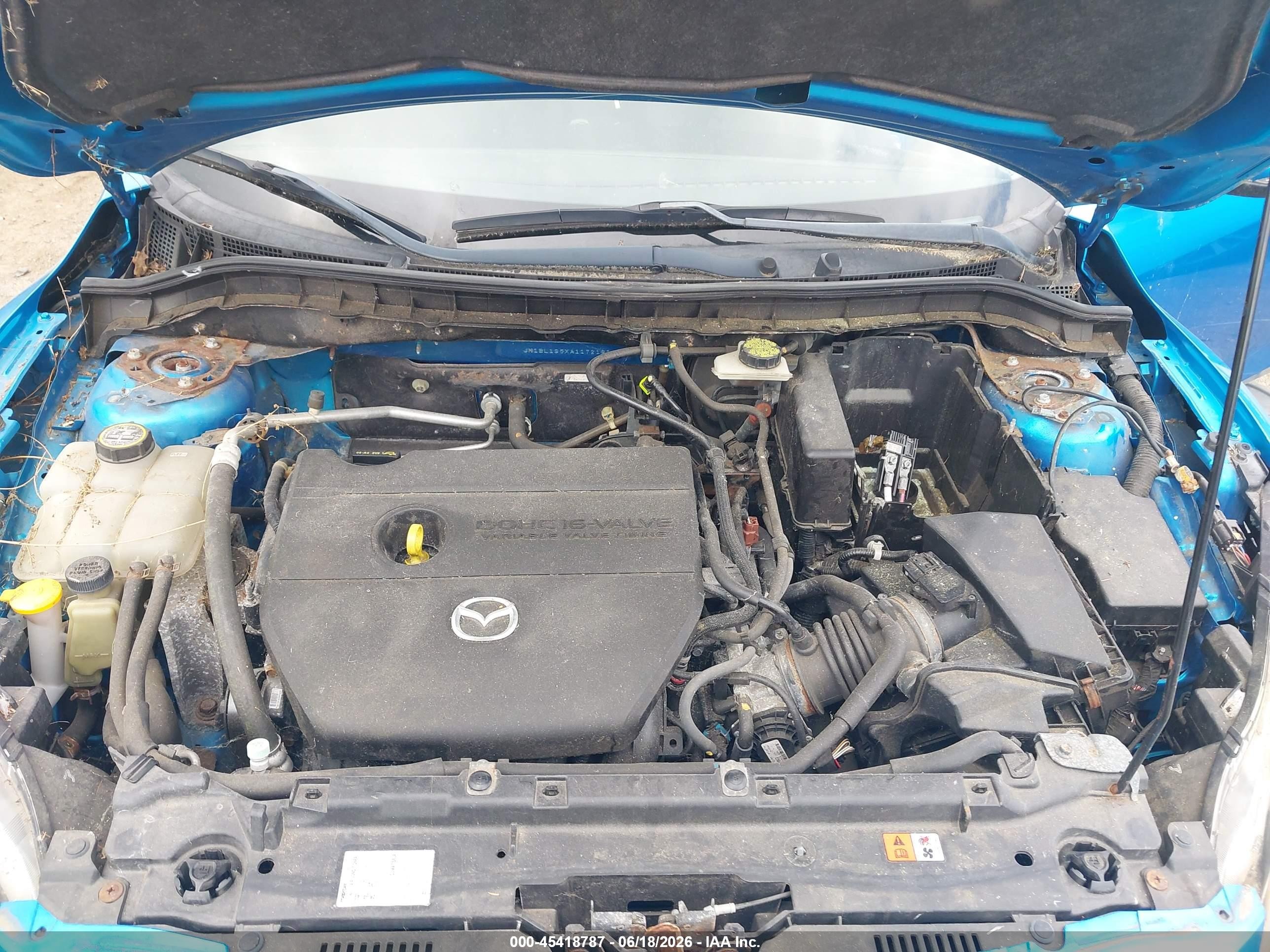 2010 Mazda Mazda3 S Sport Blue vin: JM1BL1S5XA1172191