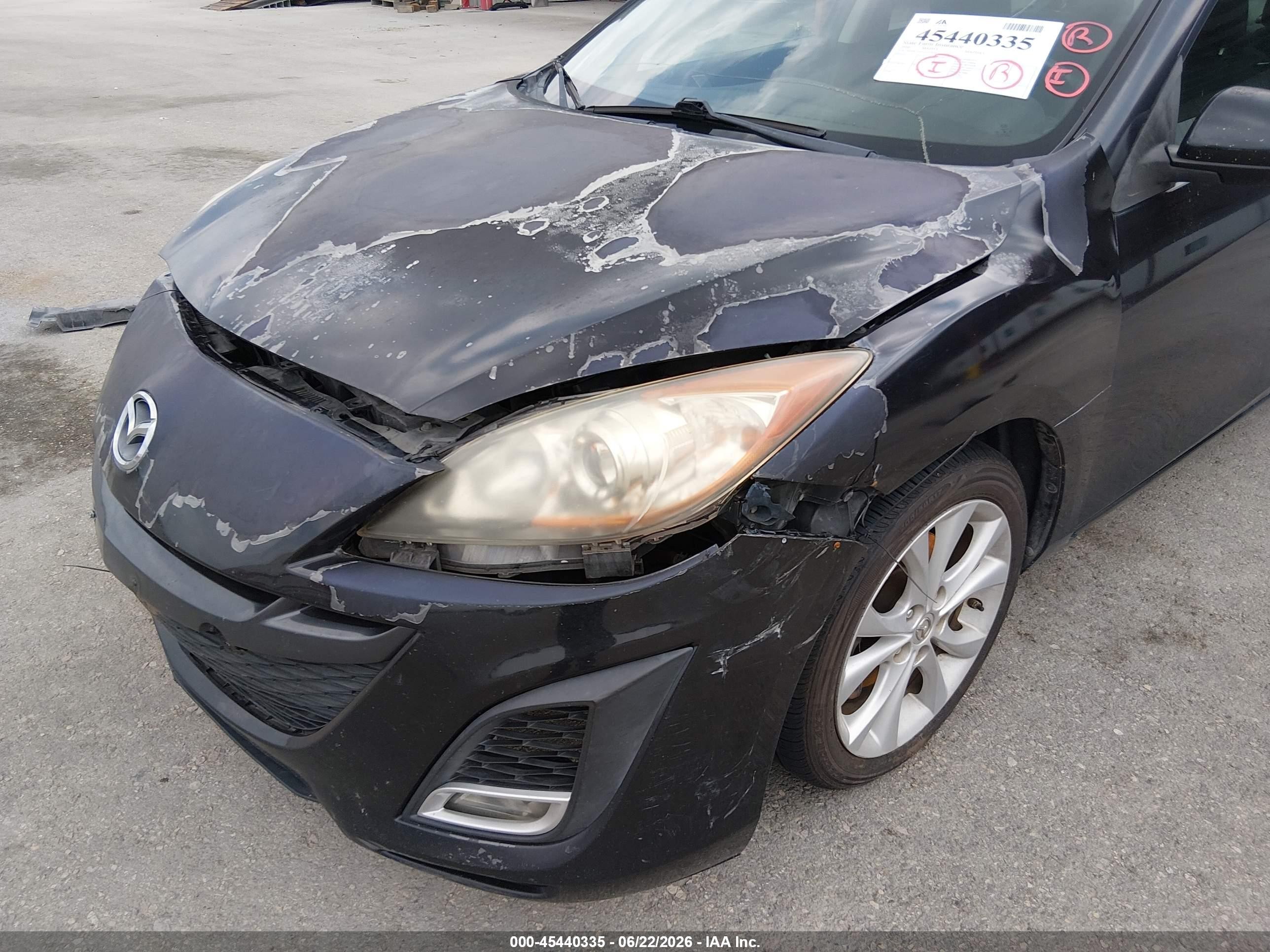 2010 Mazda Mazda3 S Sport Black vin: JM1BL1S61A1103639
