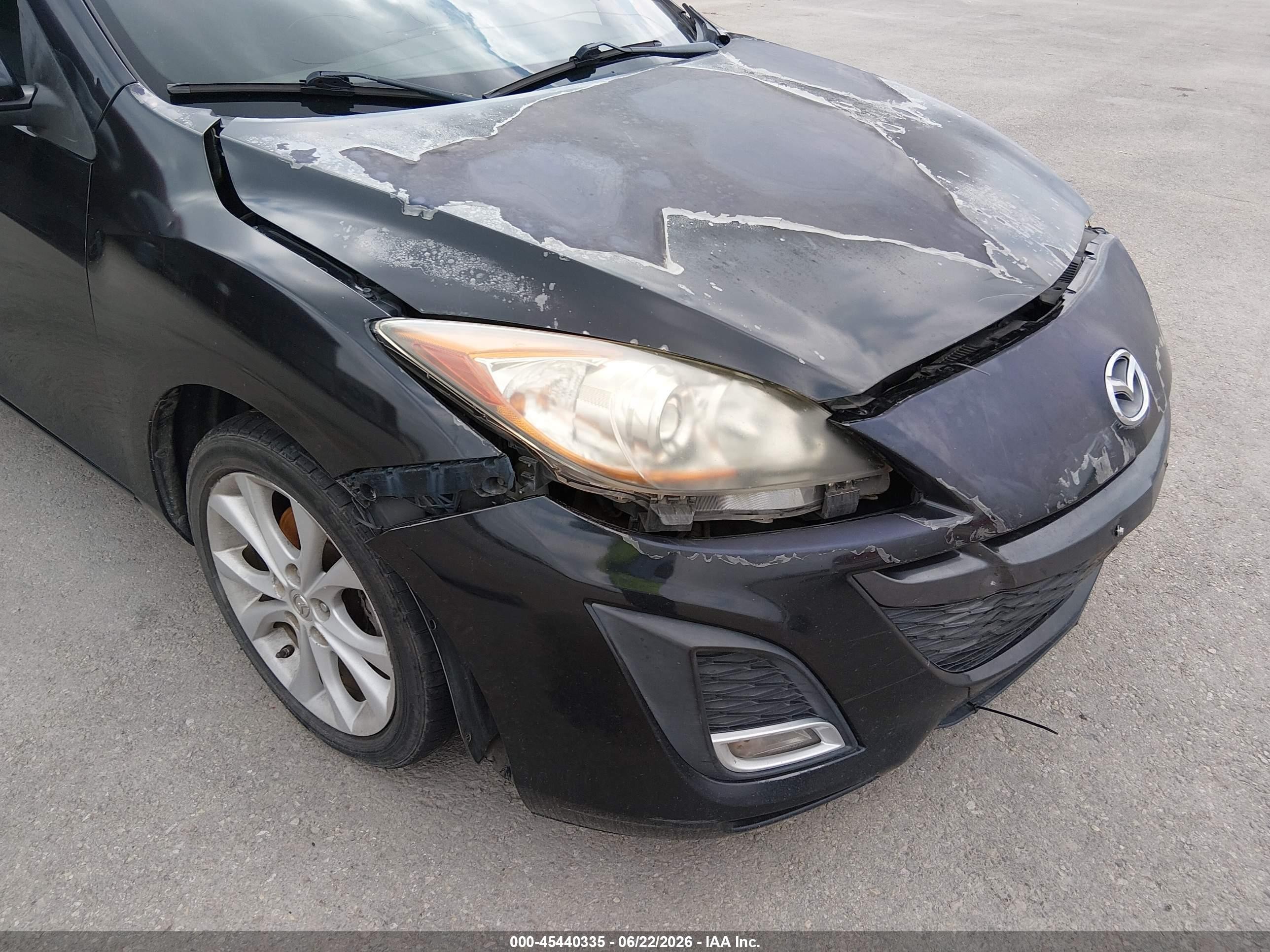 2010 Mazda Mazda3 S Sport Black vin: JM1BL1S61A1103639