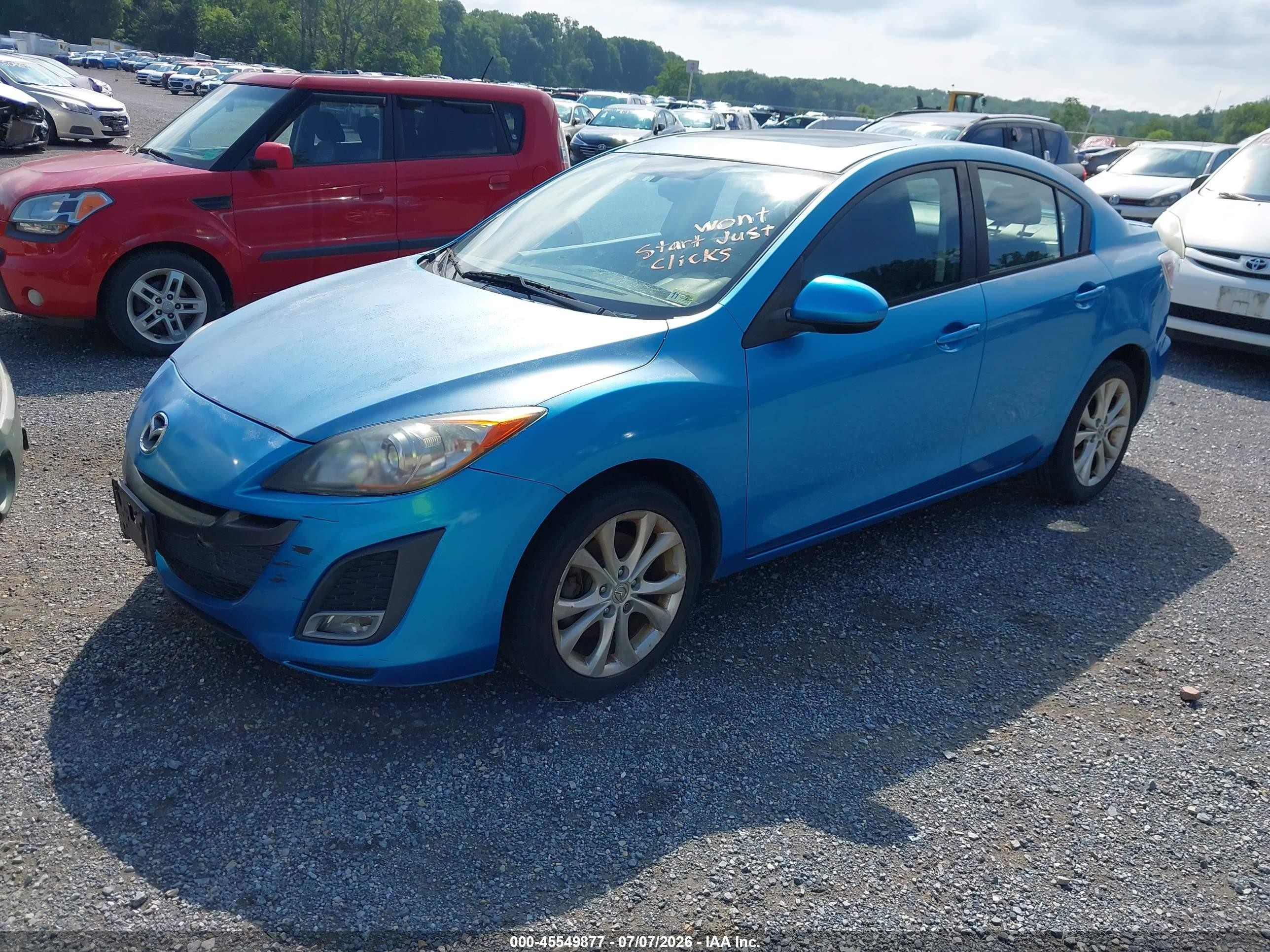 2010 Mazda Mazda3 S Sport Blue vin: JM1BL1S67A1304624