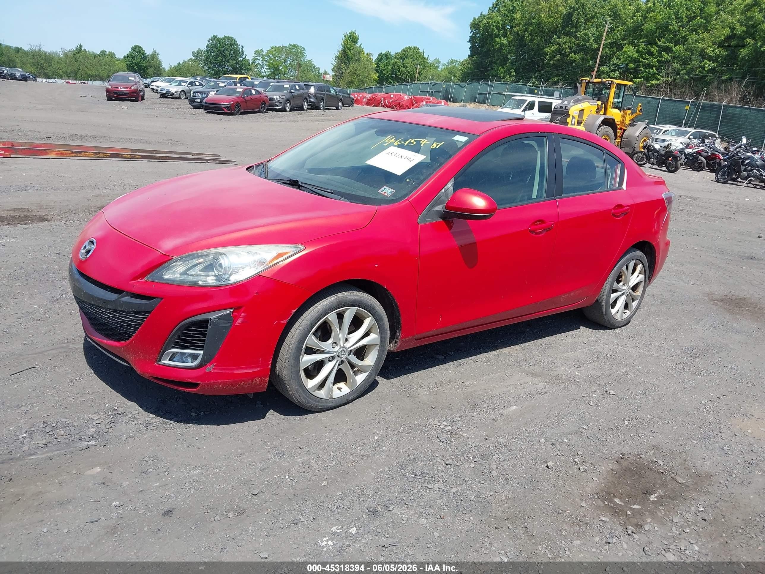 2010 Mazda Mazda3 S Grand Touring Red vin: JM1BL1S68A1260875