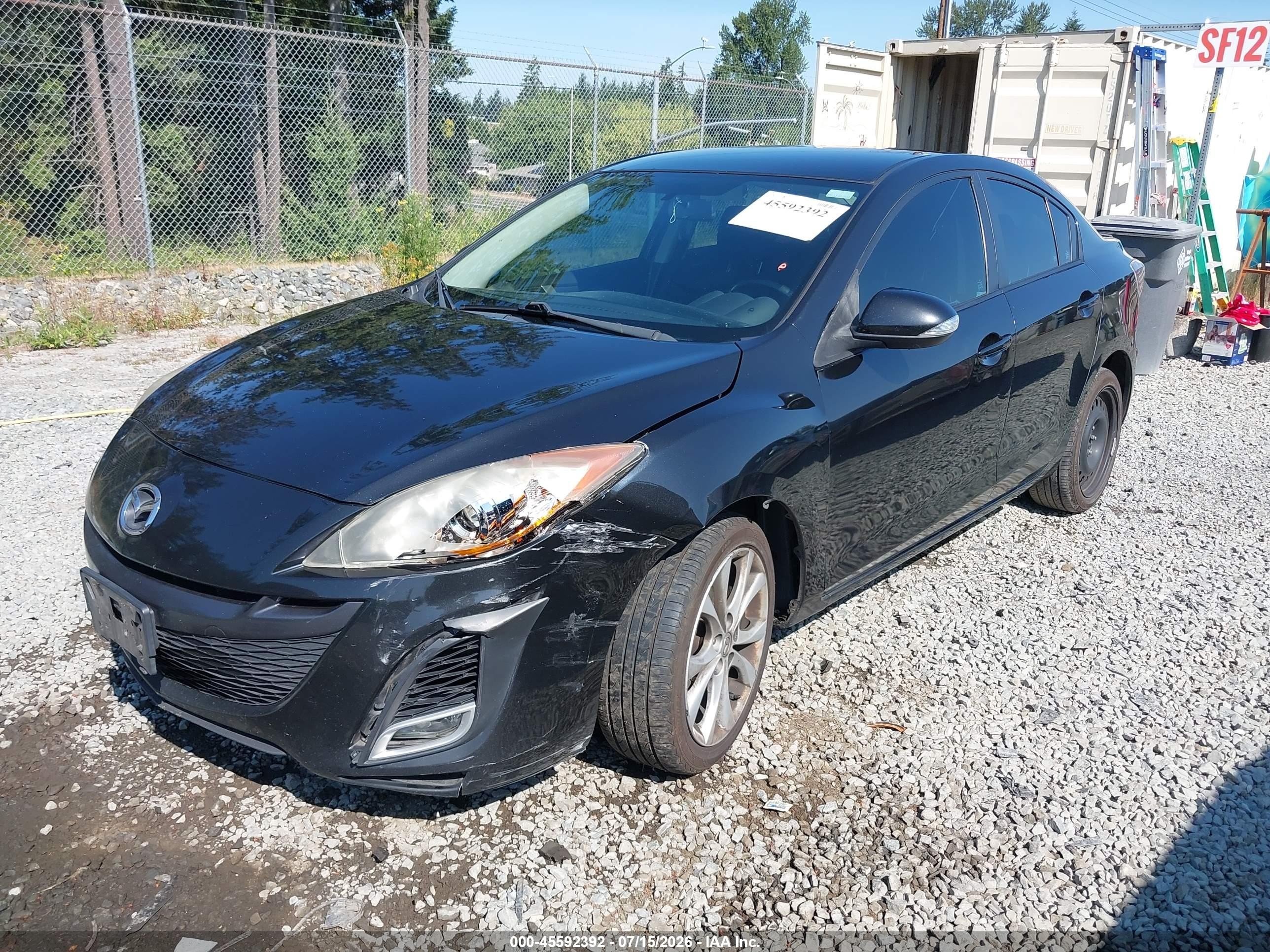 2010 Mazda Mazda3 S Sport Black vin: JM1BL1S69A1104196