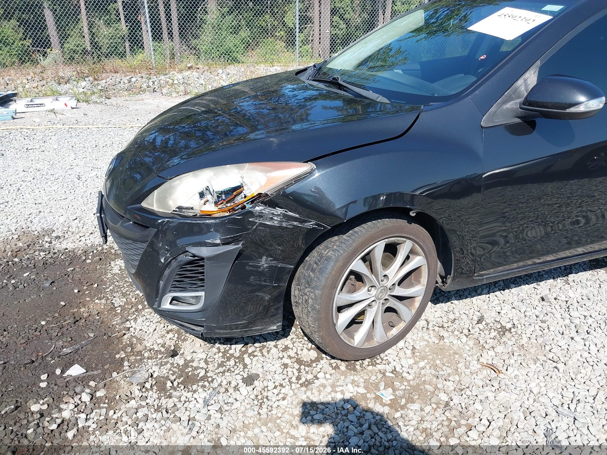 2010 Mazda Mazda3 S Sport Black vin: JM1BL1S69A1104196