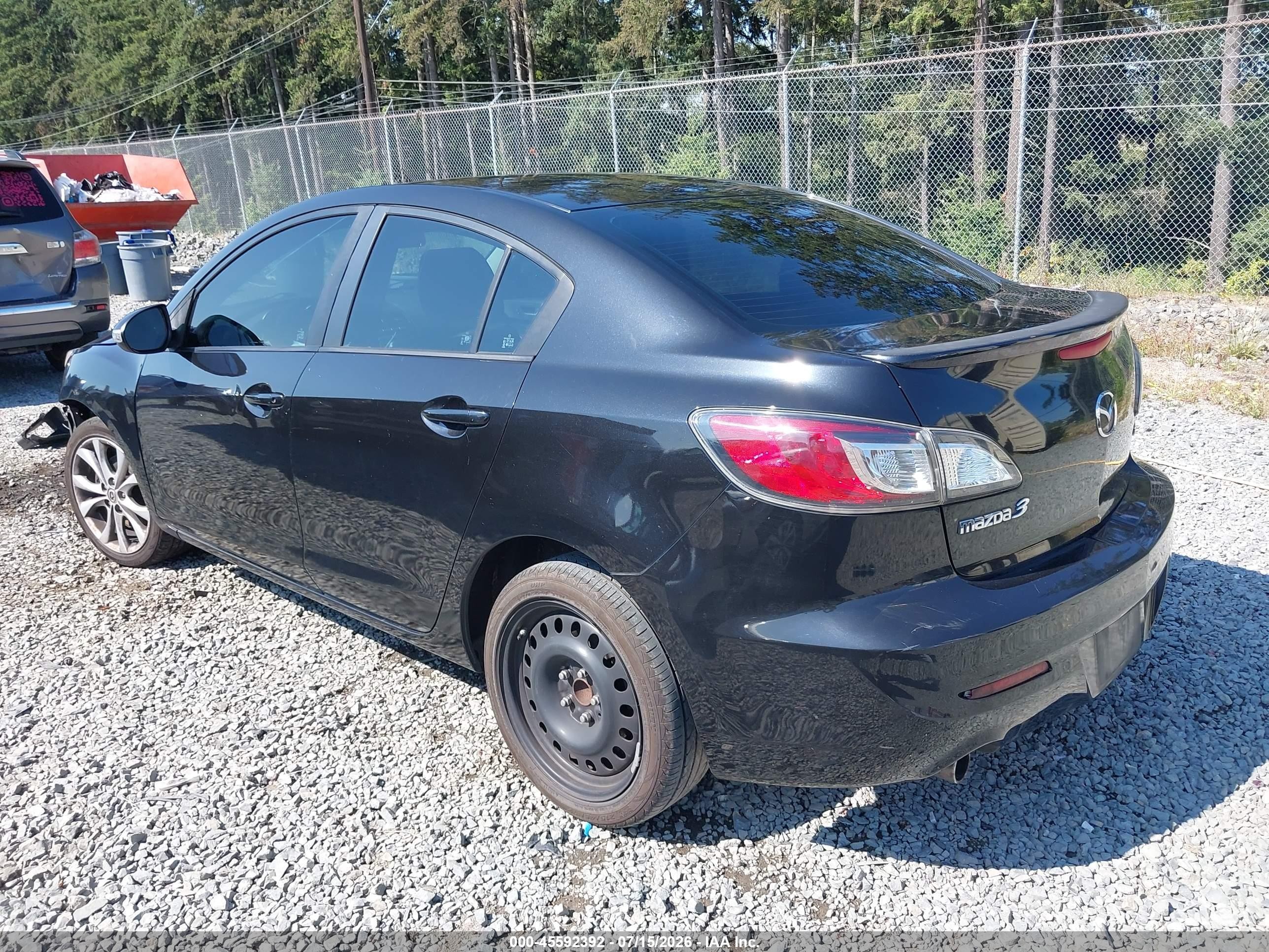2010 Mazda Mazda3 S Sport Black vin: JM1BL1S69A1104196