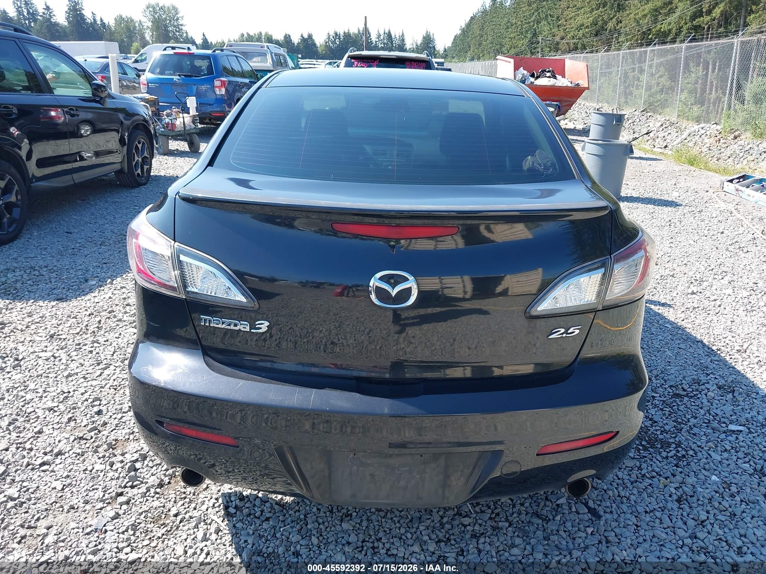 2010 Mazda Mazda3 S Sport Black vin: JM1BL1S69A1104196