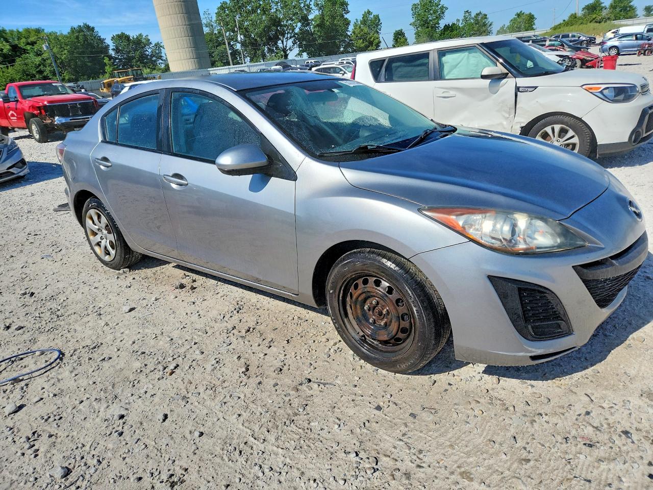 2010 Mazda 3 I Silver vin: JM1BL1SF1A1266520