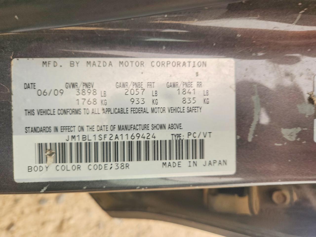 2010 Mazda 3 I Gray vin: JM1BL1SF2A1169424