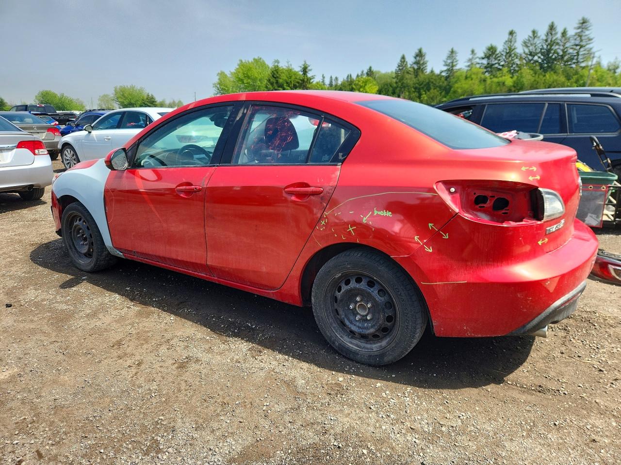 2010 Mazda 3 I Red vin: JM1BL1SF2A1172453