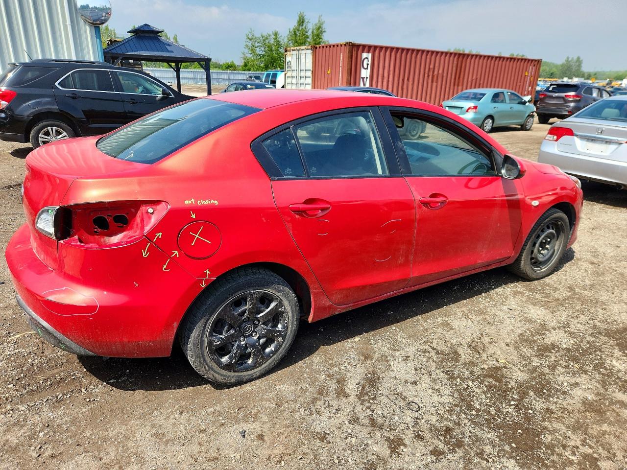 2010 Mazda 3 I Red vin: JM1BL1SF2A1172453