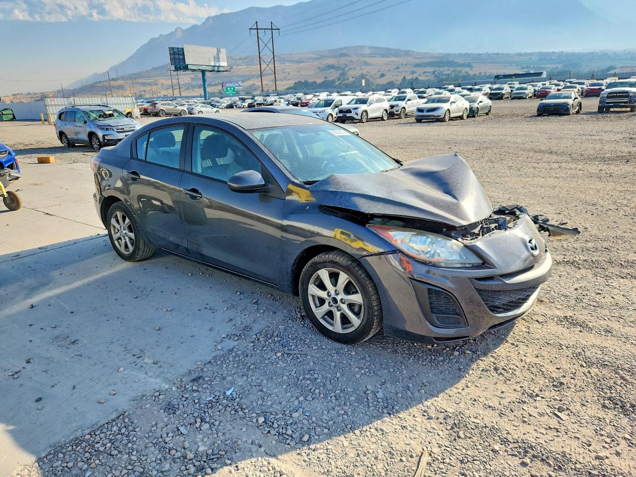2010 Mazda 3 I Gray vin: JM1BL1SF3A1276448
