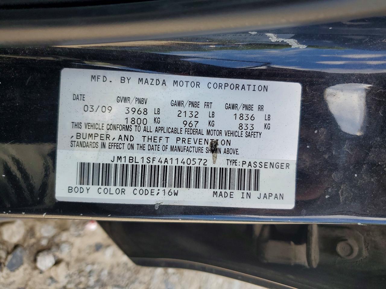 2010 Mazda 3 I Black vin: JM1BL1SF4A1140572