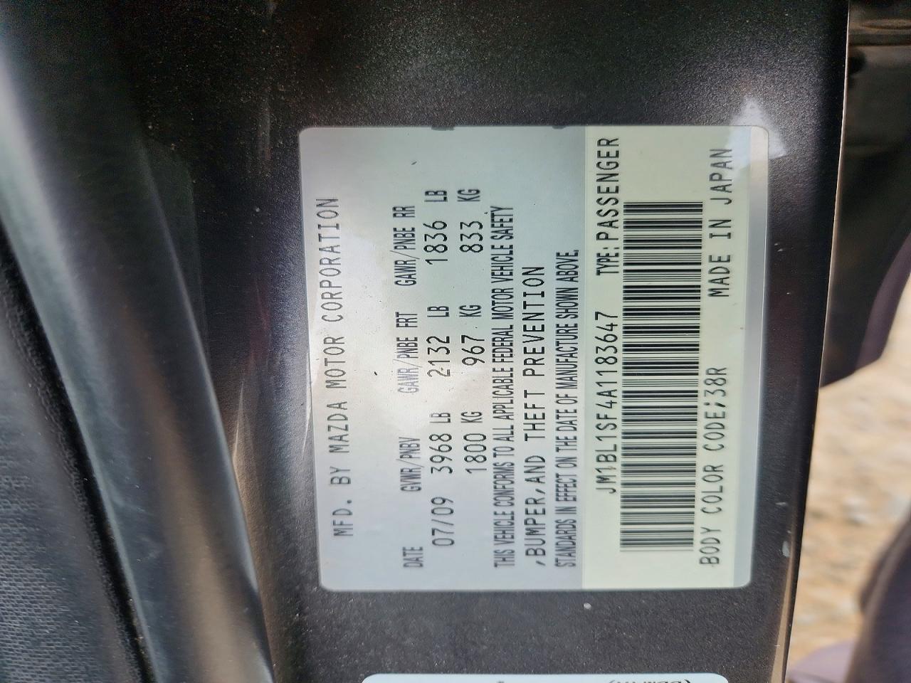 2010 Mazda 3 I Gray vin: JM1BL1SF4A1183647