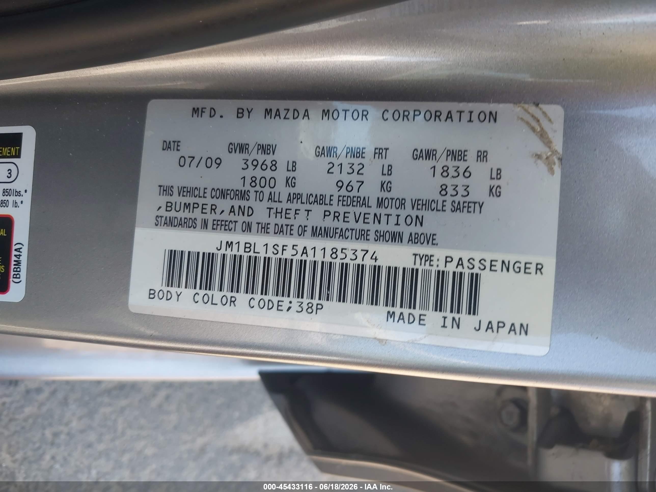 2010 Mazda Mazda3 I Sport Silver vin: JM1BL1SF5A1185374