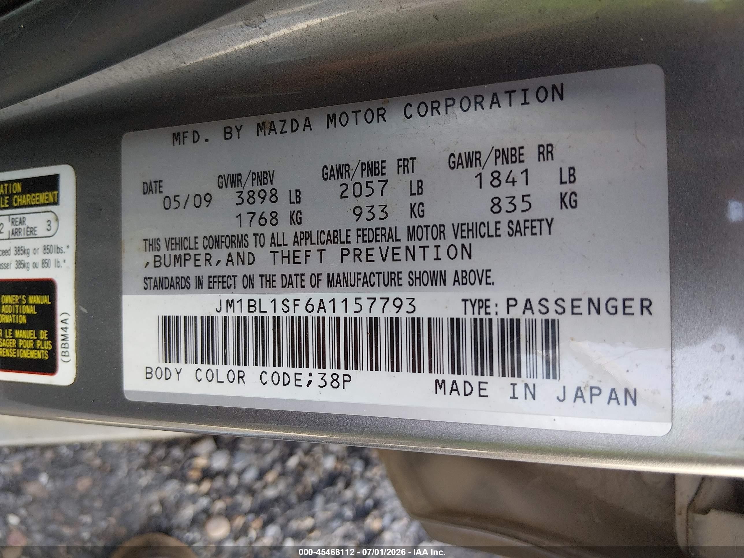 2010 Mazda Mazda3 I Sport Silver vin: JM1BL1SF6A1157793