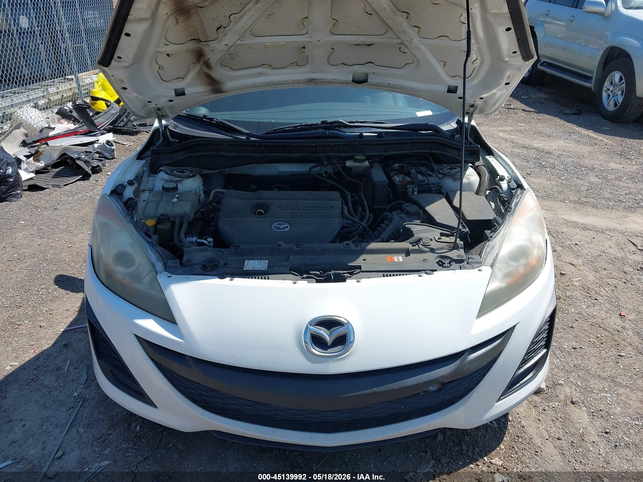 2010 Mazda Mazda3 I Touring White vin: JM1BL1SF6A1243296