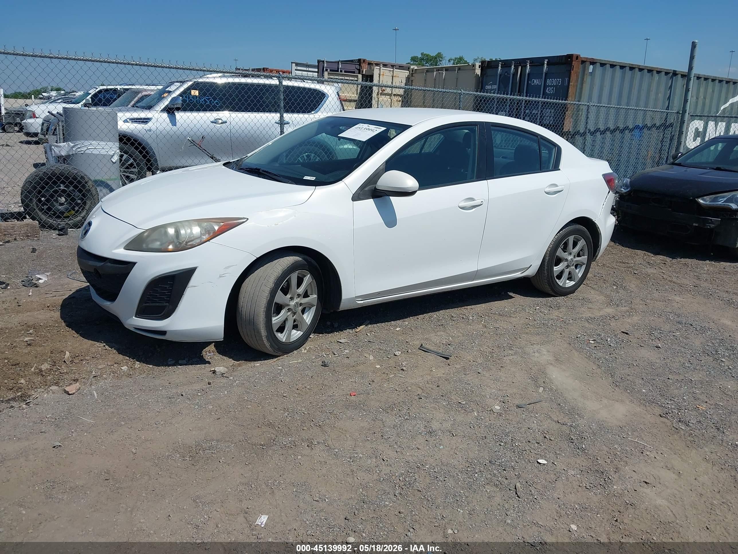 2010 Mazda Mazda3 I Touring White vin: JM1BL1SF6A1243296