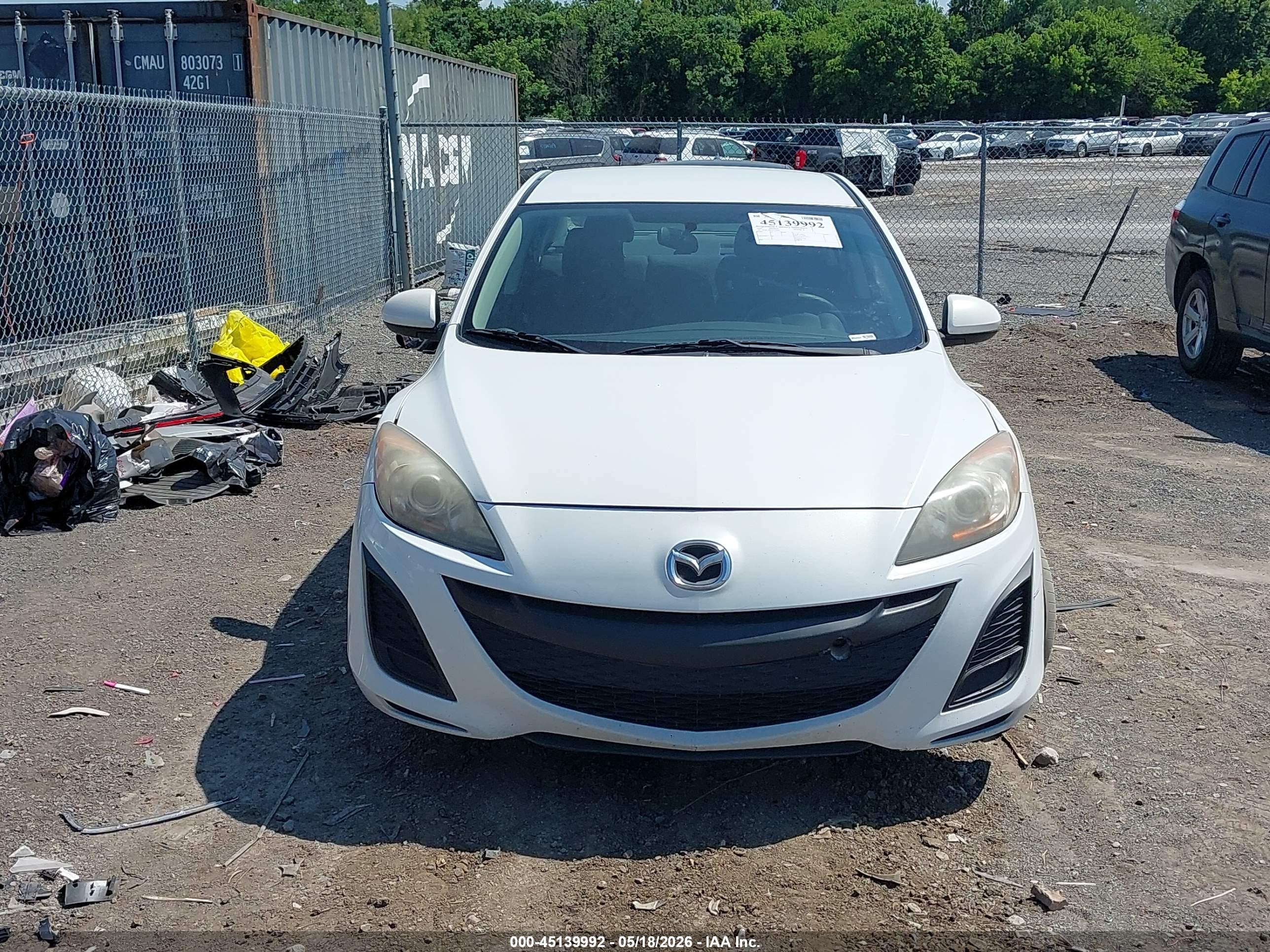 2010 Mazda Mazda3 I Touring White vin: JM1BL1SF6A1243296