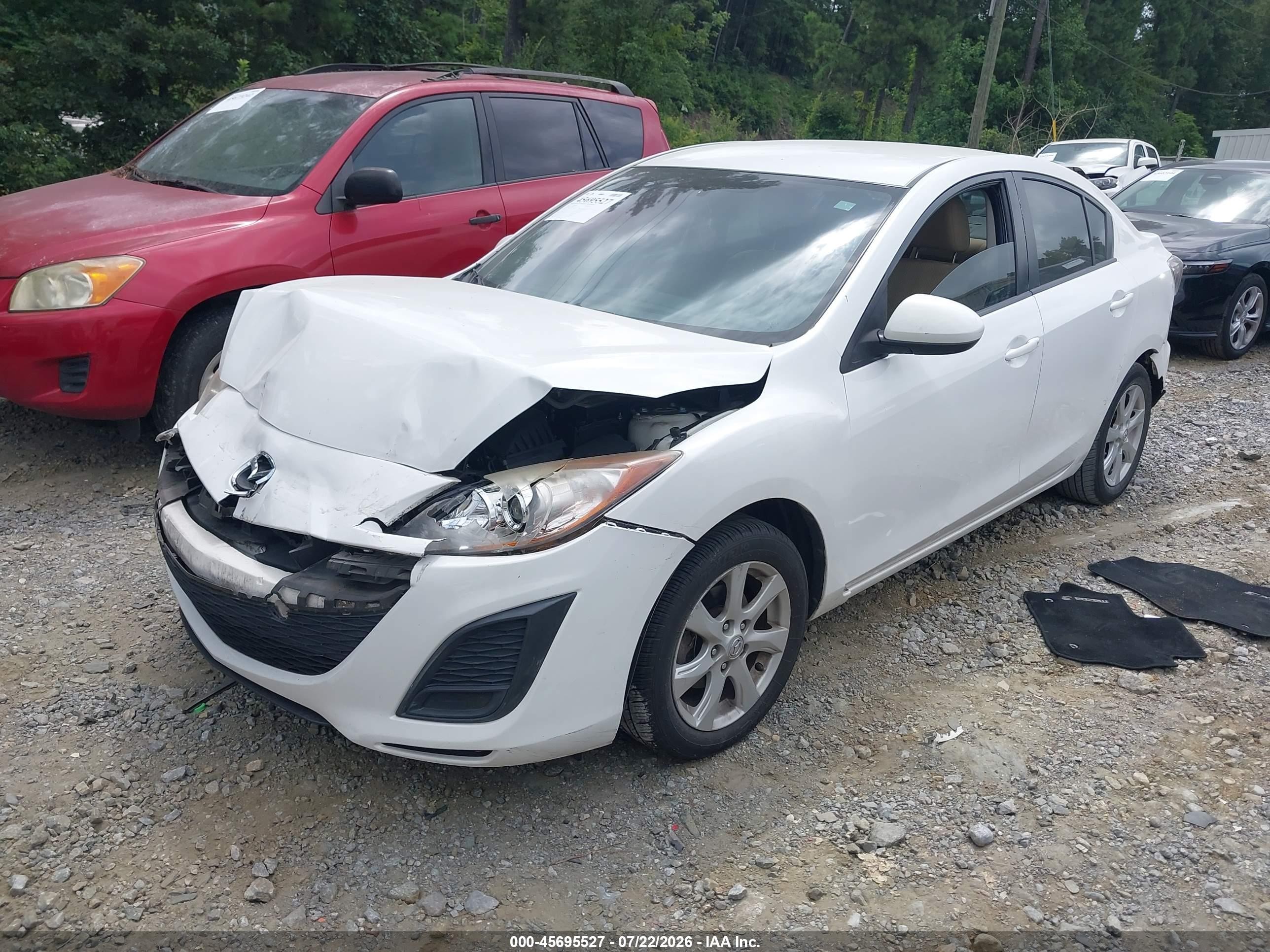 2010 Mazda Mazda3 I Touring White vin: JM1BL1SF6A1267128